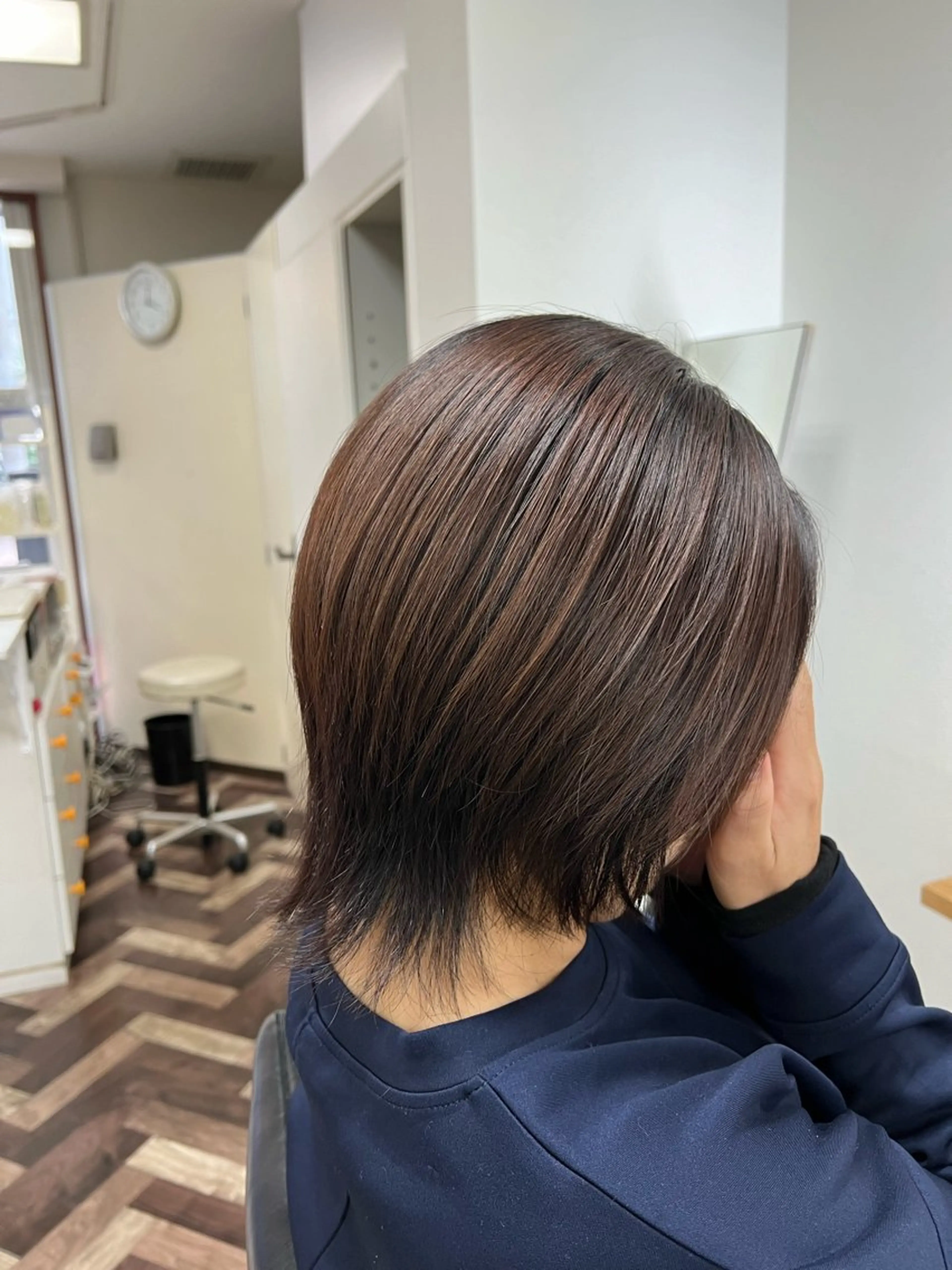 セミロング カット ヘアカラー ヘッドスパ 髪質改善/マツパ 垢抜け透明カラー衣笠のヘアスタイル