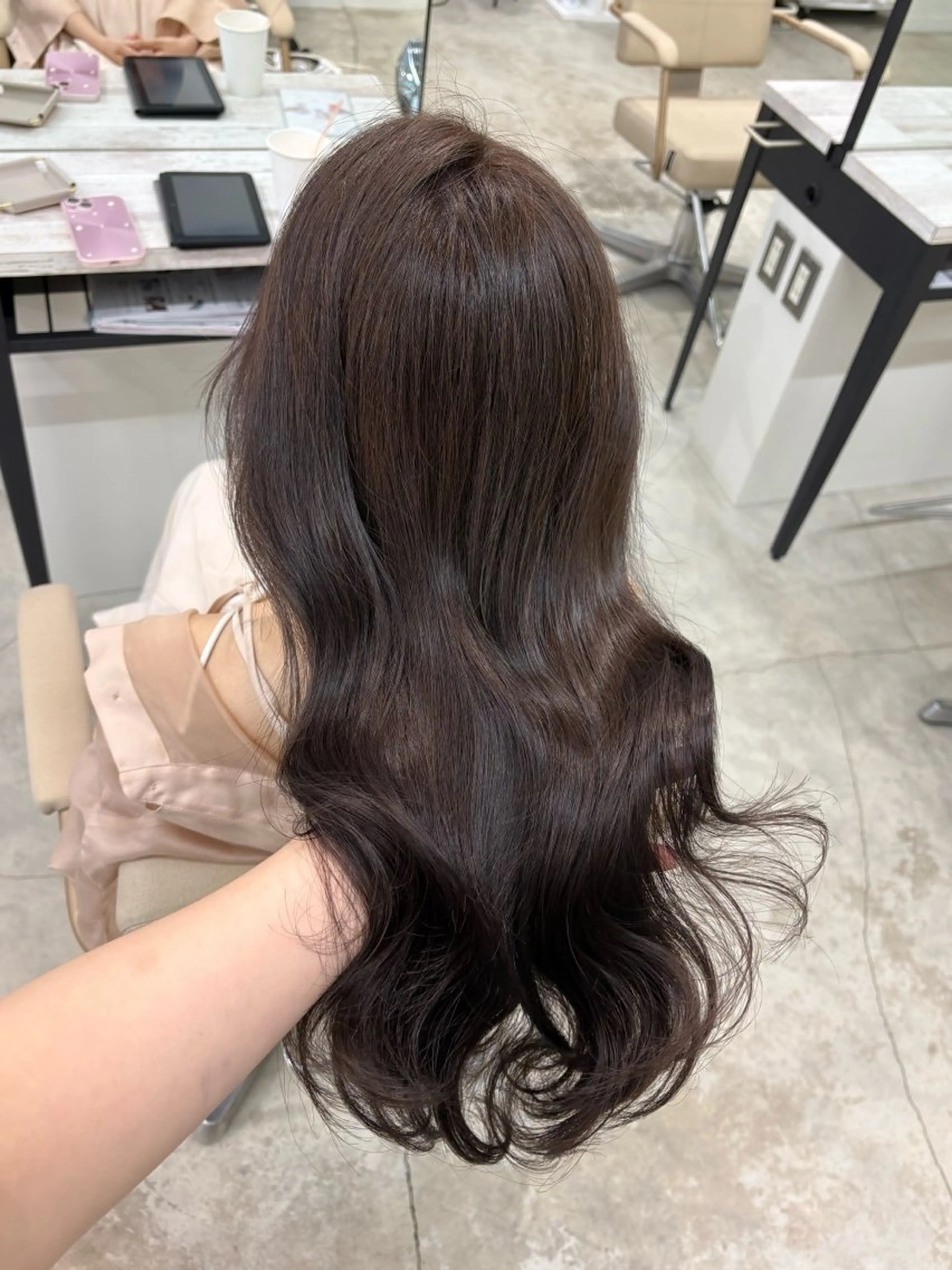 ロング カラー ブラウンカラー ブリーチなしカラー 🤍　Mihanaのヘアスタイル