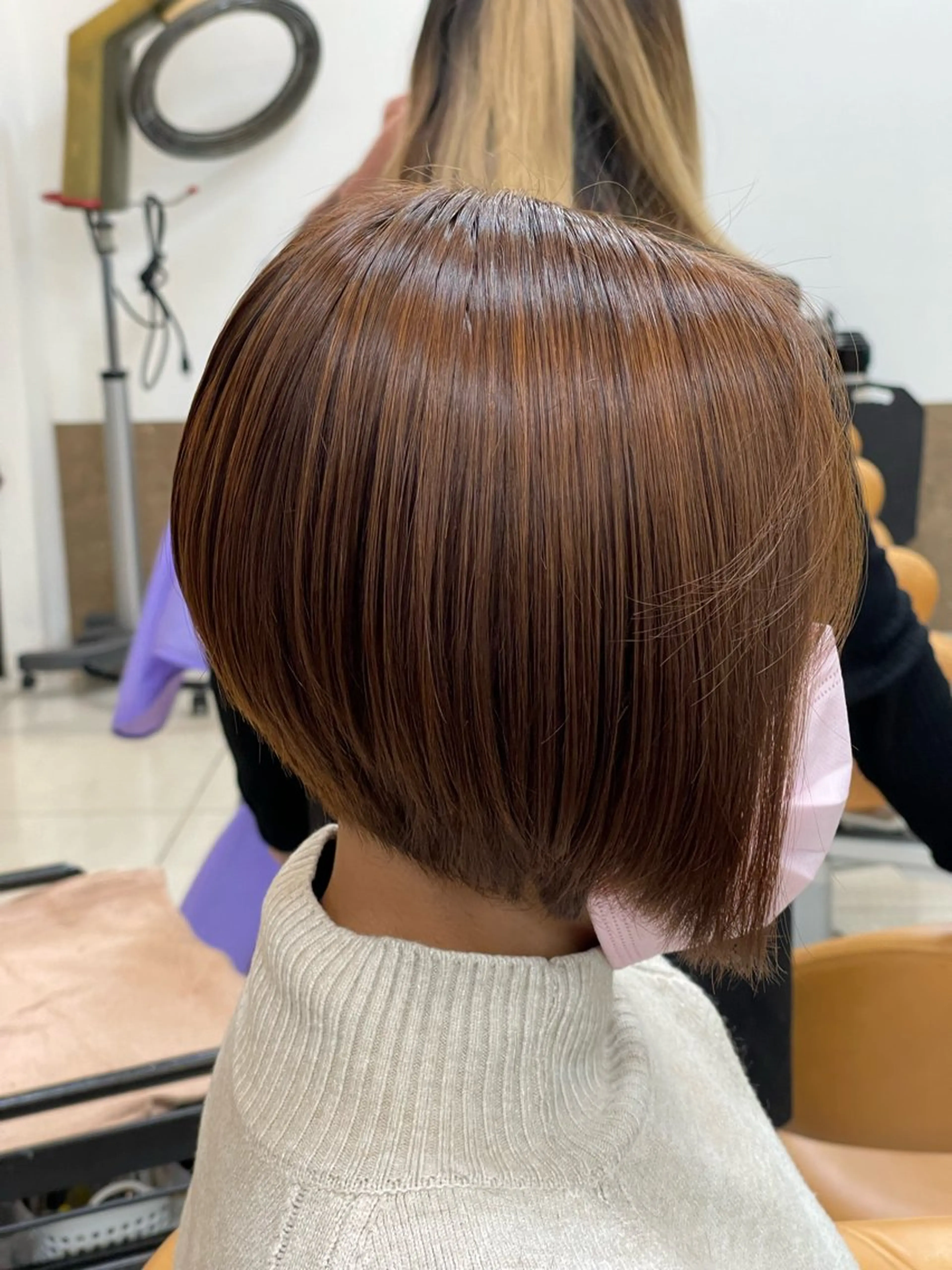 ショート 髪質改善 縮毛矯正 トリートメント ダブルカラー/ 髪質改善💎安藤のヘアスタイル