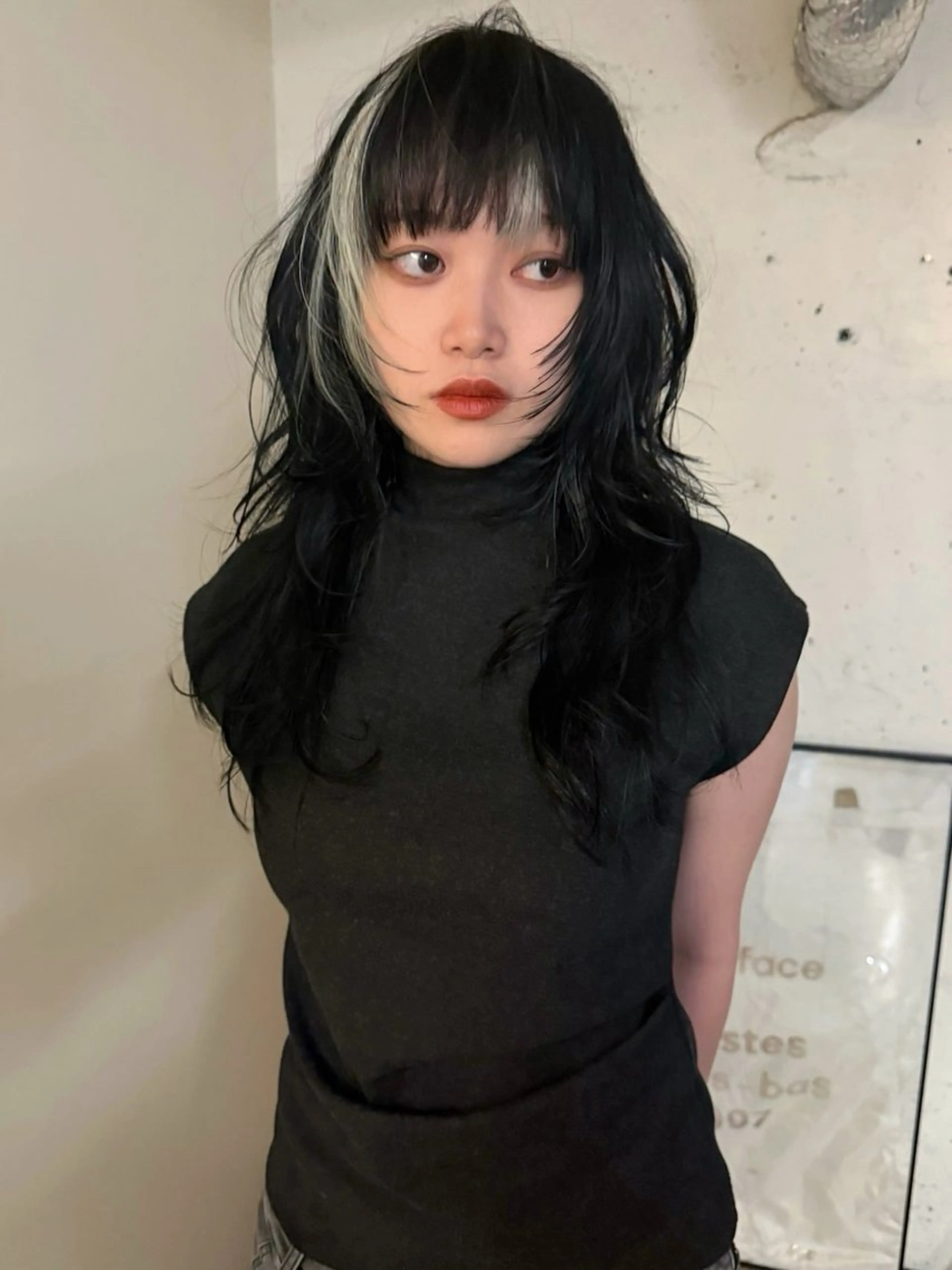 ロング ハッシュカット レイヤーカット 長山 海秀のヘアスタイル