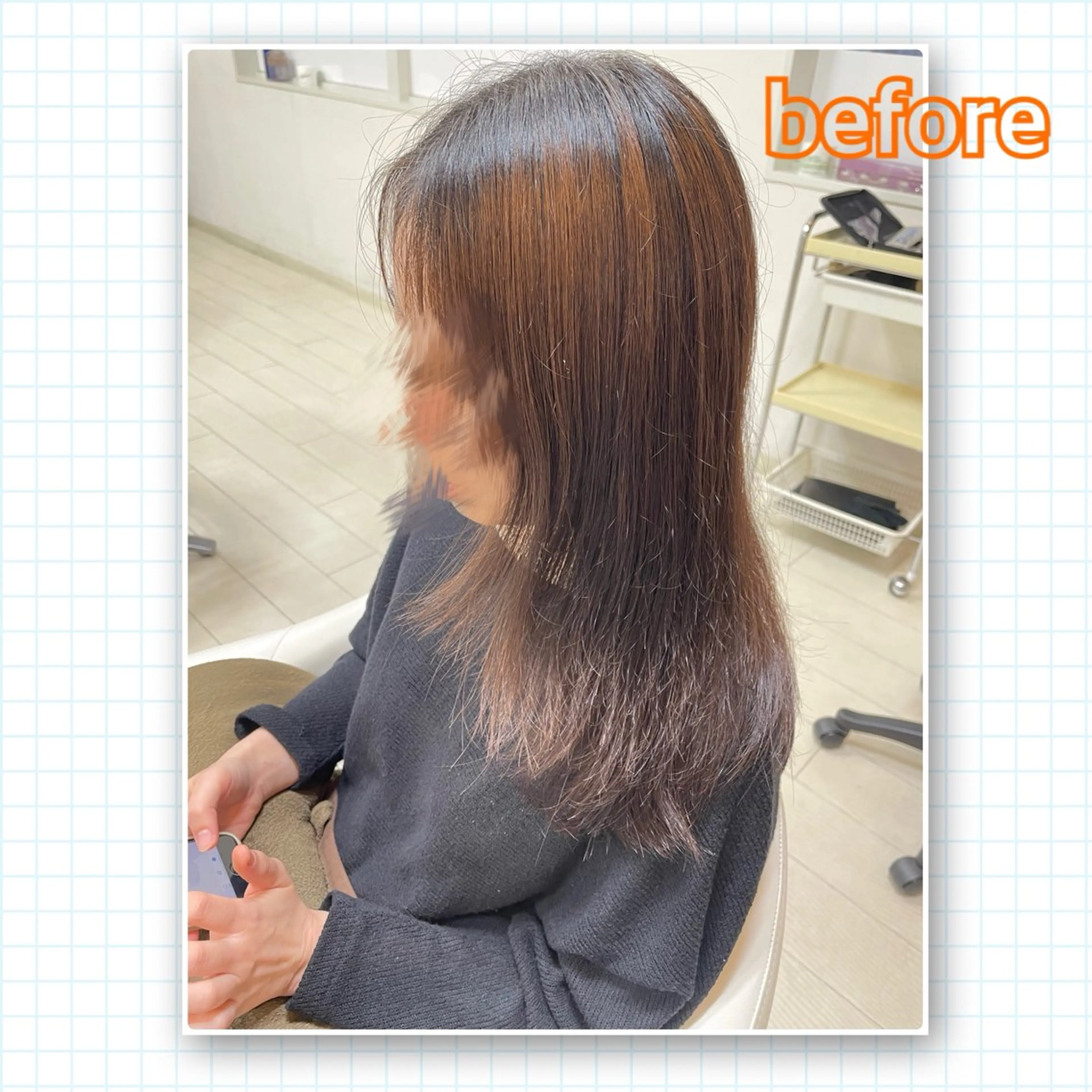 セミロング カット アミーベル🧸🧡 本店✂️しおりのヘアスタイル