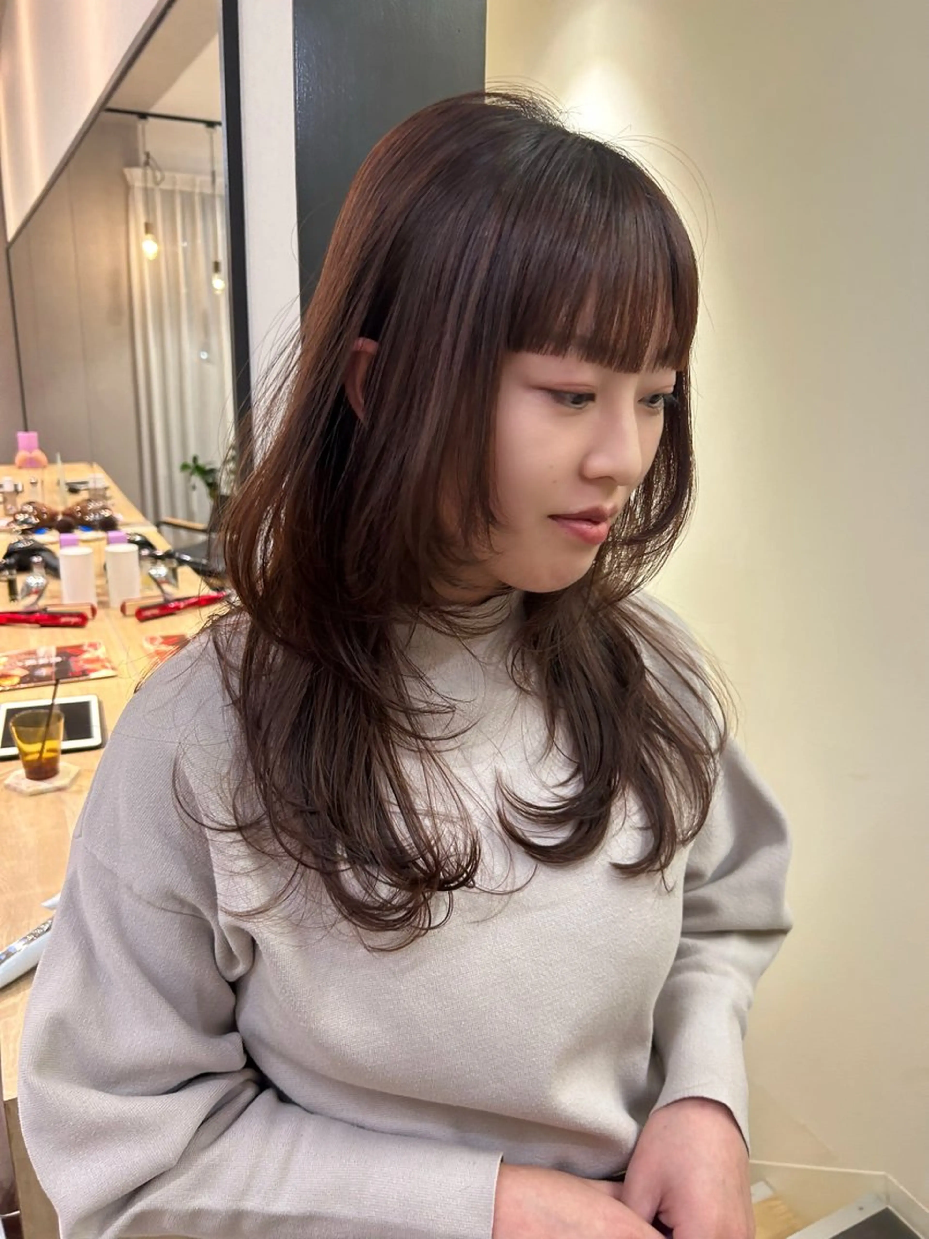 ロング カラー レイヤーカット ウルフカット ウルフレイヤー hub hair レイヤー/透明感のヘアスタイル