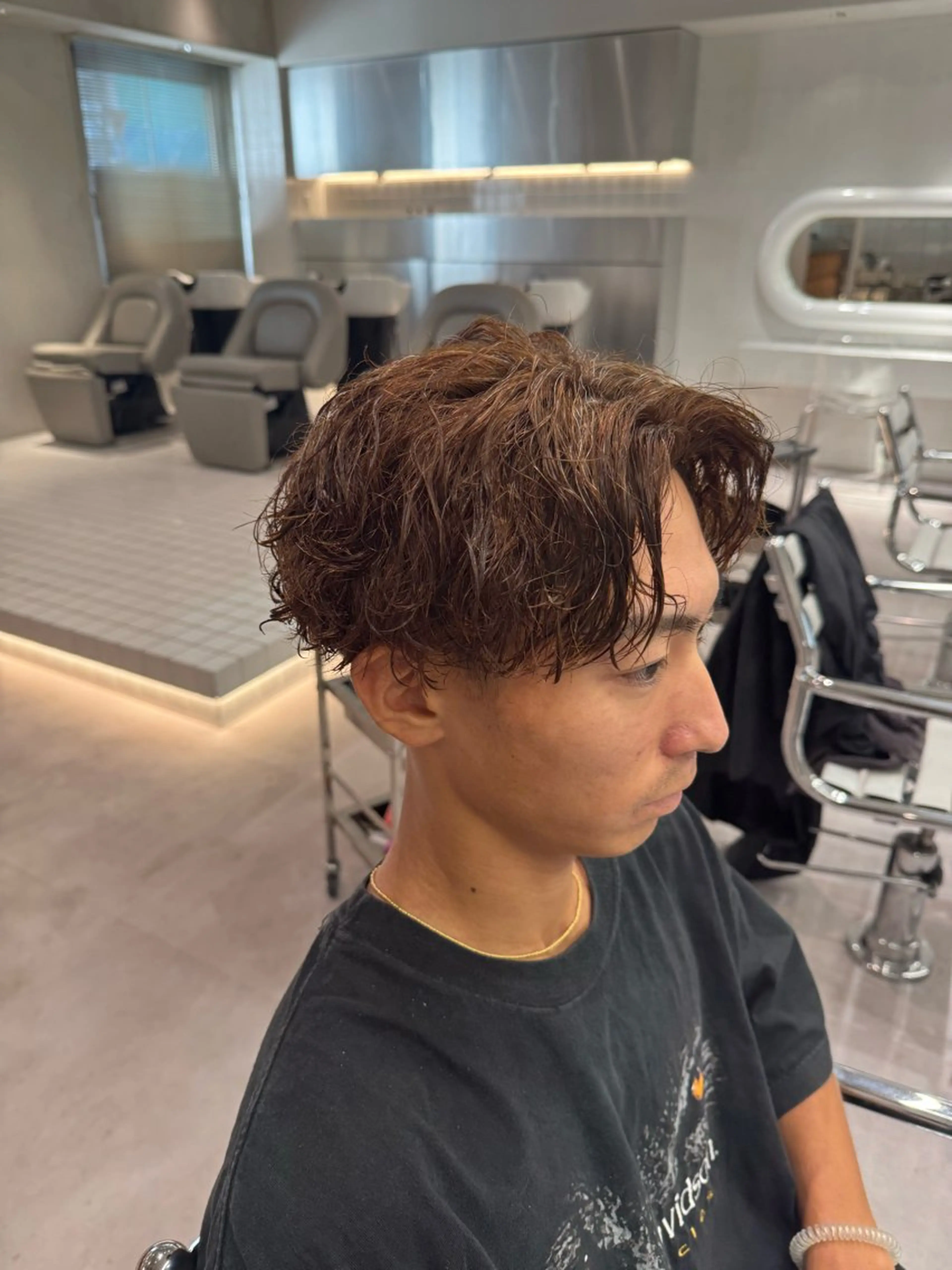 カラー パーマ メンズ メンズパーマ 外国人風カラー ブリーチ/パーマ特化 片平和寿のヘアスタイル