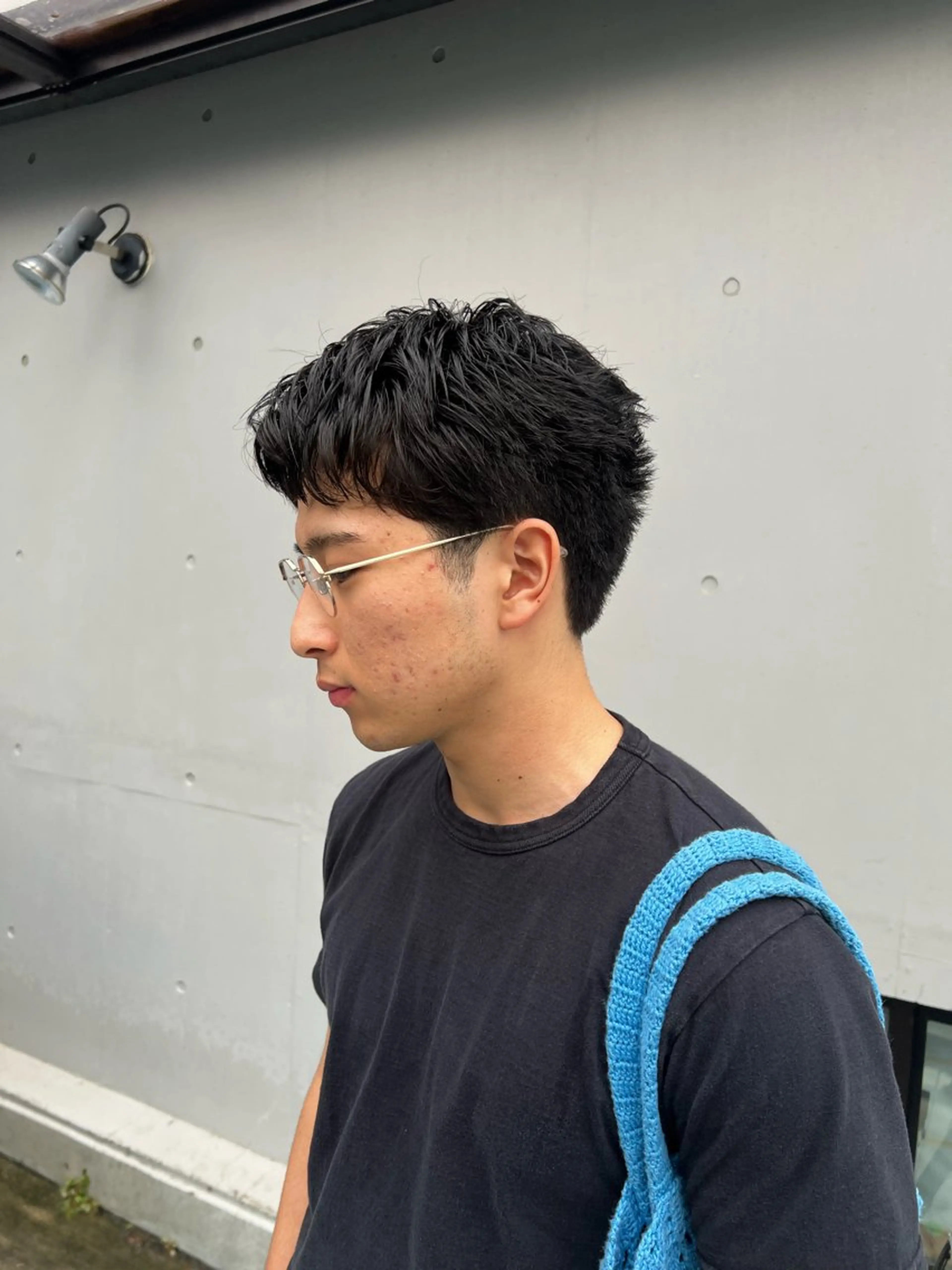 ショート カラー パーマ メンズ ショートヘア 吉岡 幸之進のヘアスタイル