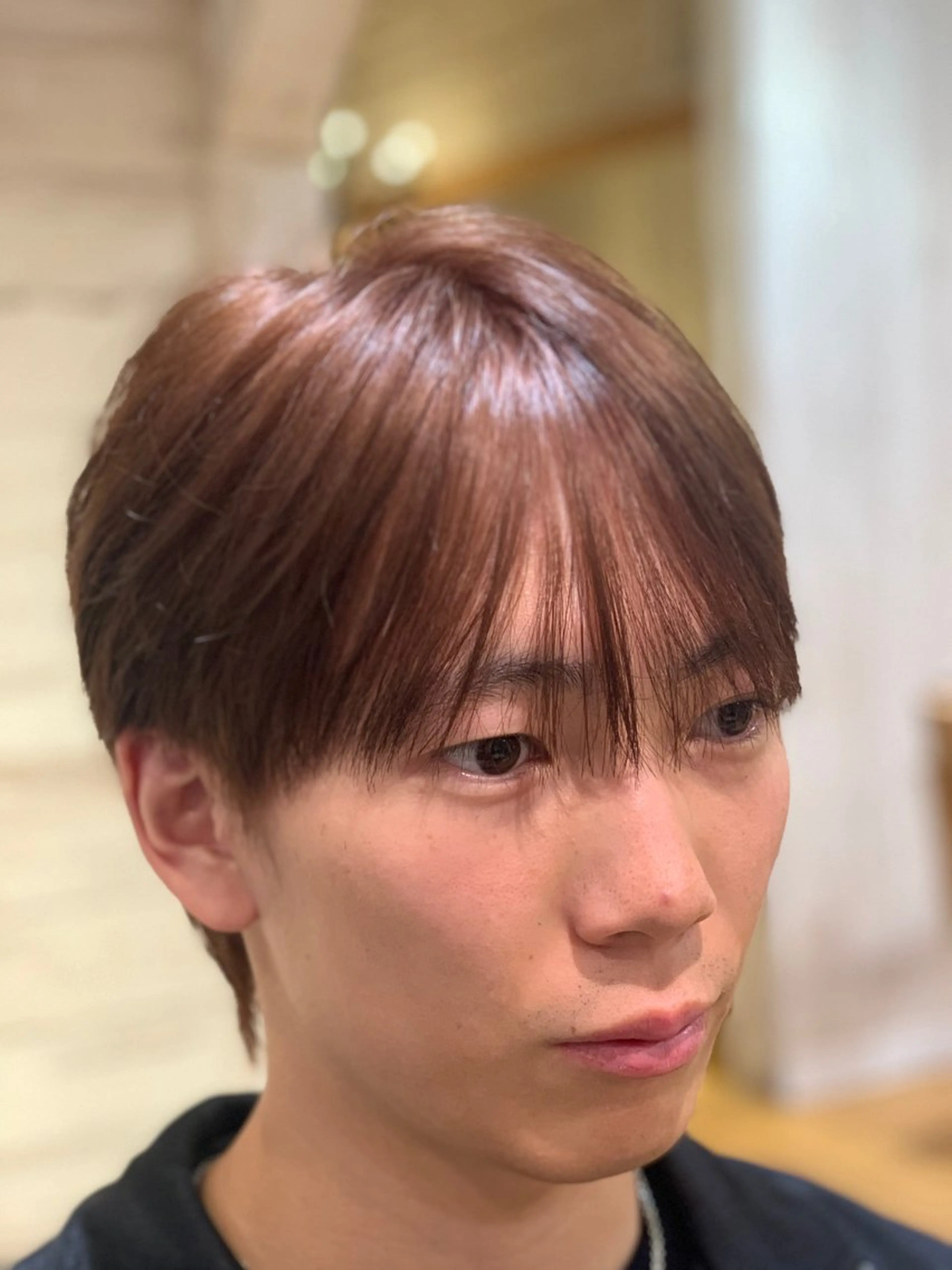 メンズ センターパート カルマパーマ メンズ韓国風 マッシュ メンズパーマ 井上 浅朝のヘアスタイル