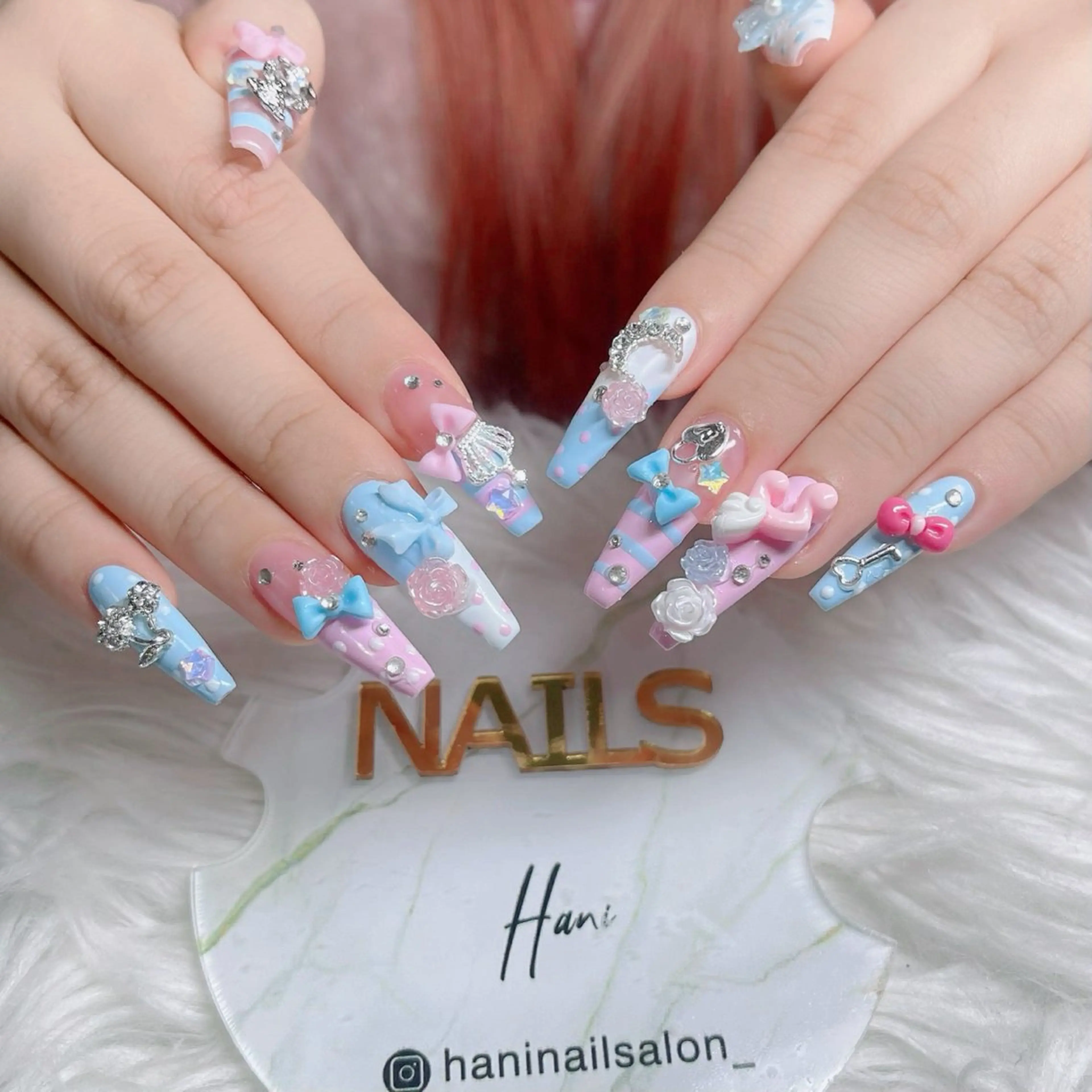 ネイル フットネイル フレンチネイル グラデーション 韓国ネイル ロングネイル ハンドネイル Hani Nail Salonのネイルデザイン
