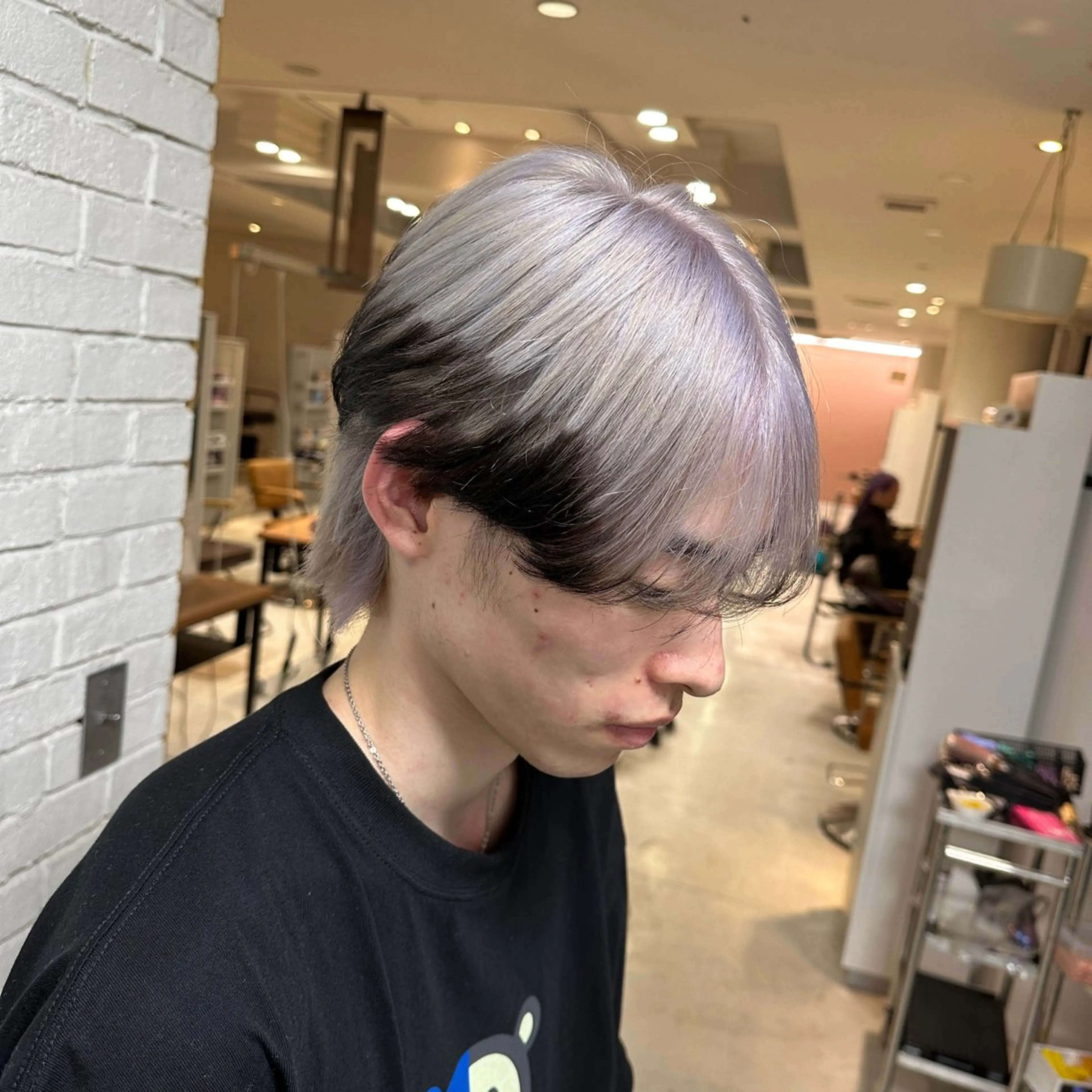 ミディアム カラー ベージュカラー ブリーチ ケアブリーチ ダブルカラー ハイトーンカラー カット レイヤーブリーチ特化 ホワイト専門/岸のヘアスタイル