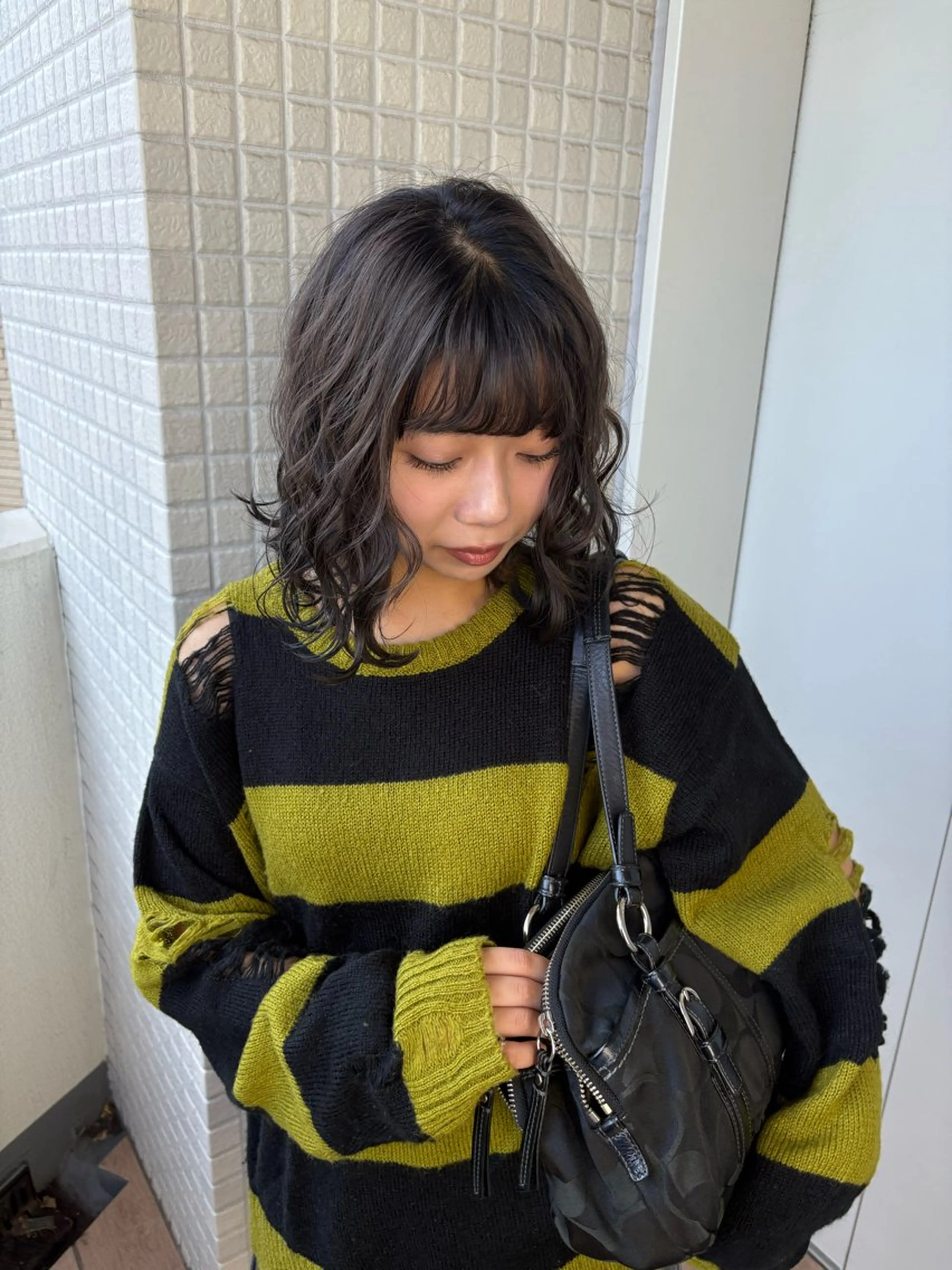 ミディアム パーマ ☀️個性派/横浜パ ーマ/暖色/ミミのヘアスタイル