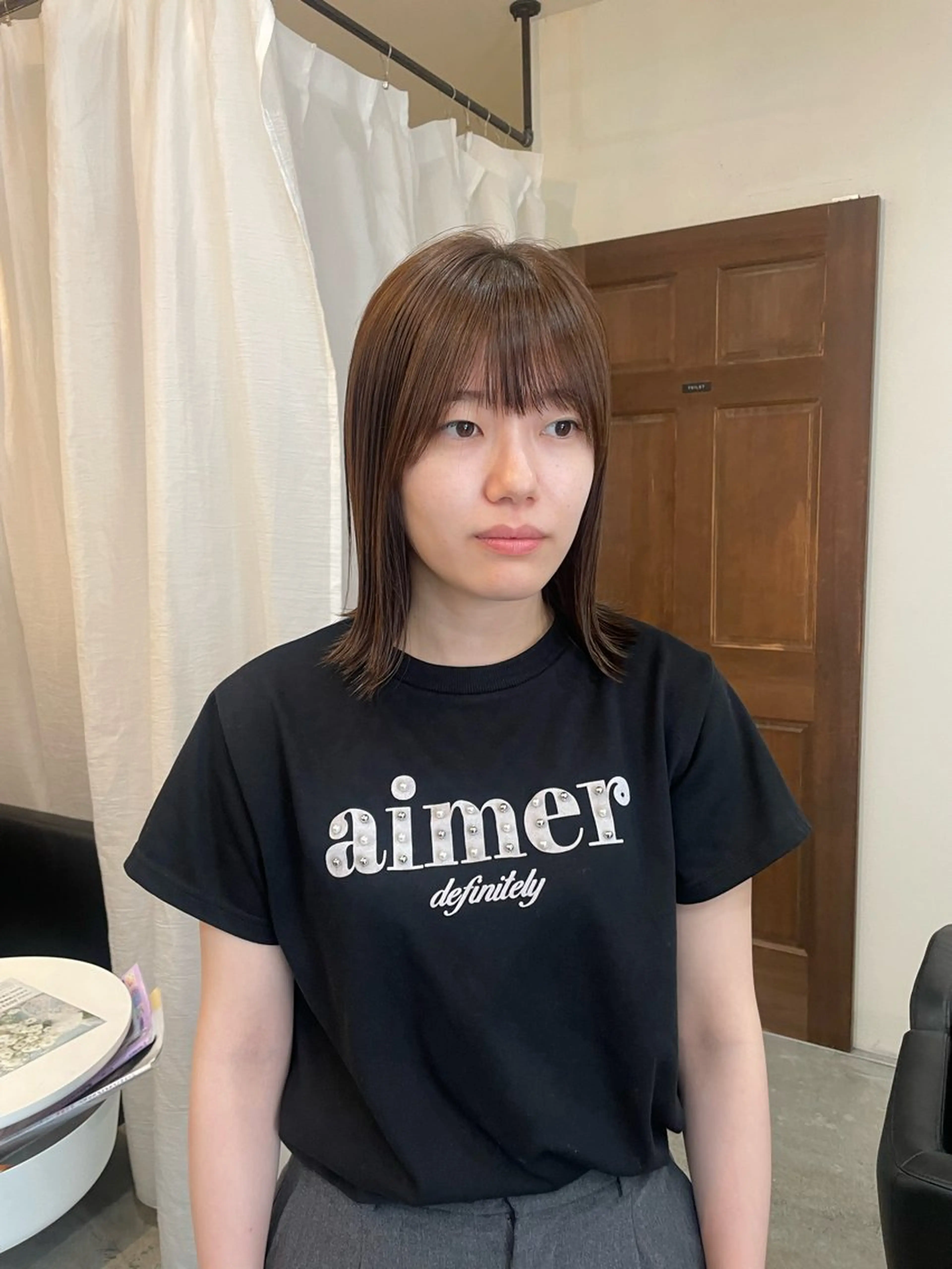 ミディアム カット ヘアカラー 顔周りカット 🎀サヤカ🎀のヘアスタイル