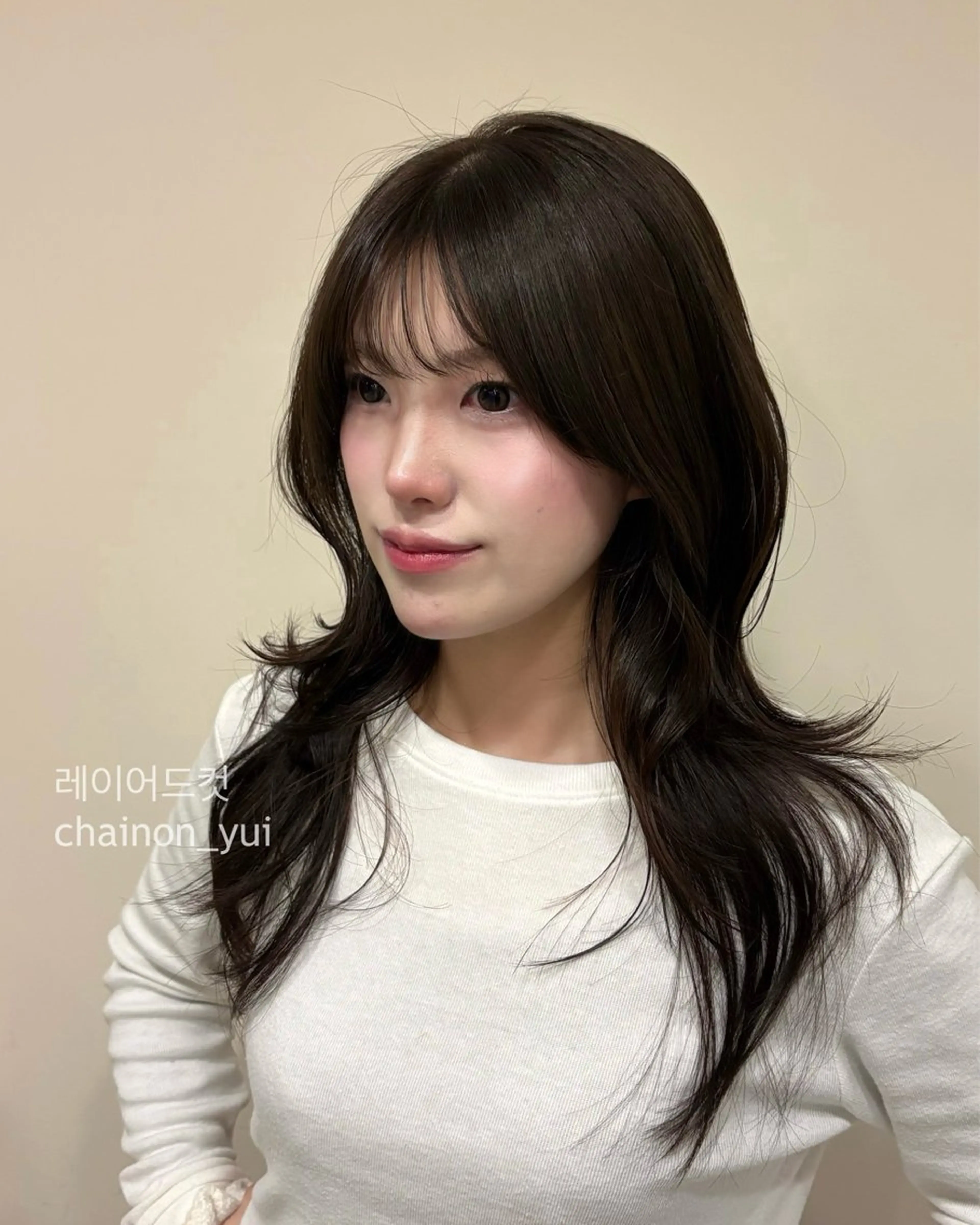 セミロング YUI レイヤー/韓国ヘアのヘアスタイル