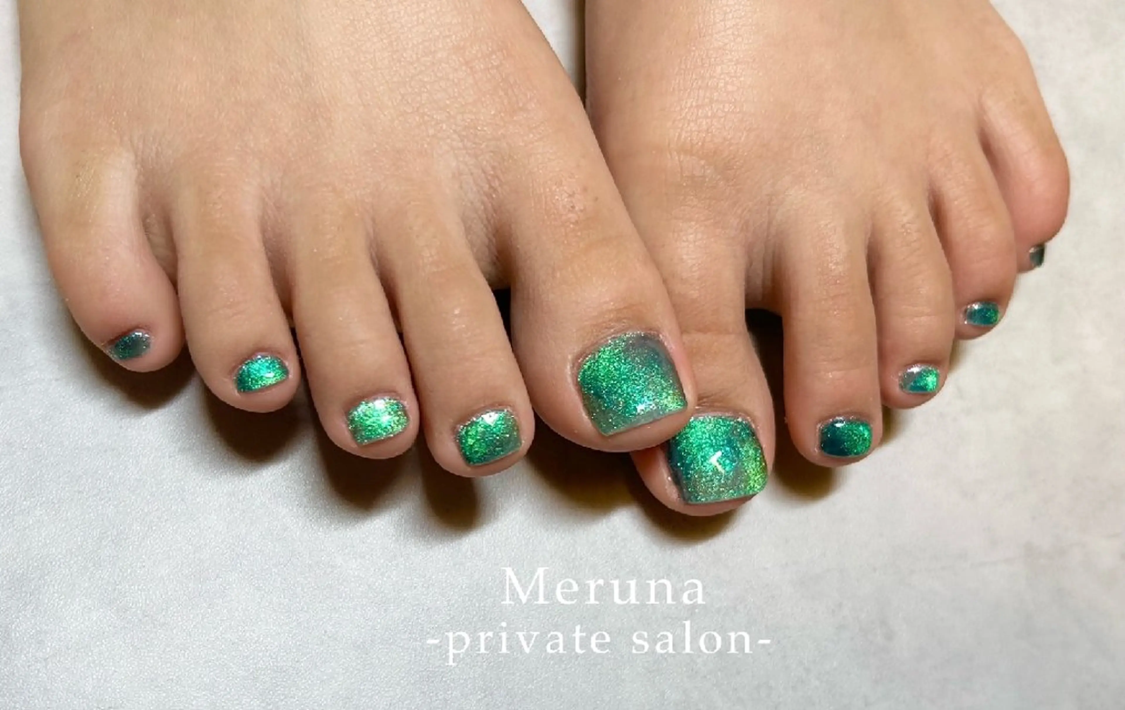ネイル フットネイル マグネットネイル 夏ネイル フットネイル Meruna .ﾒﾙｰﾅ.のネイルデザイン