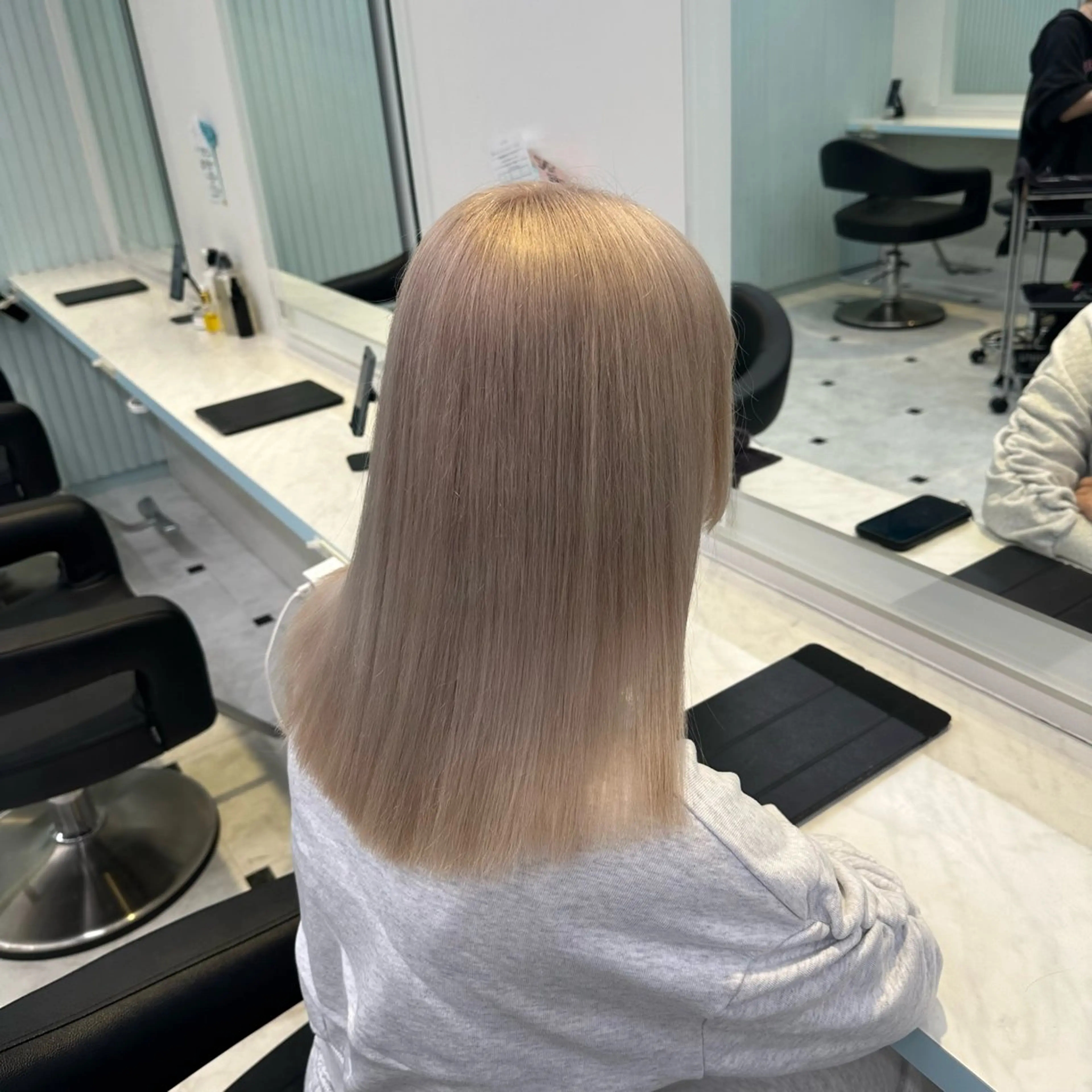 セミロング カラー ヘアカラー トリートメント ヘッドスパ ヘアセット 暖色🩷透明感カラー ♡Maika♡のヘアスタイル