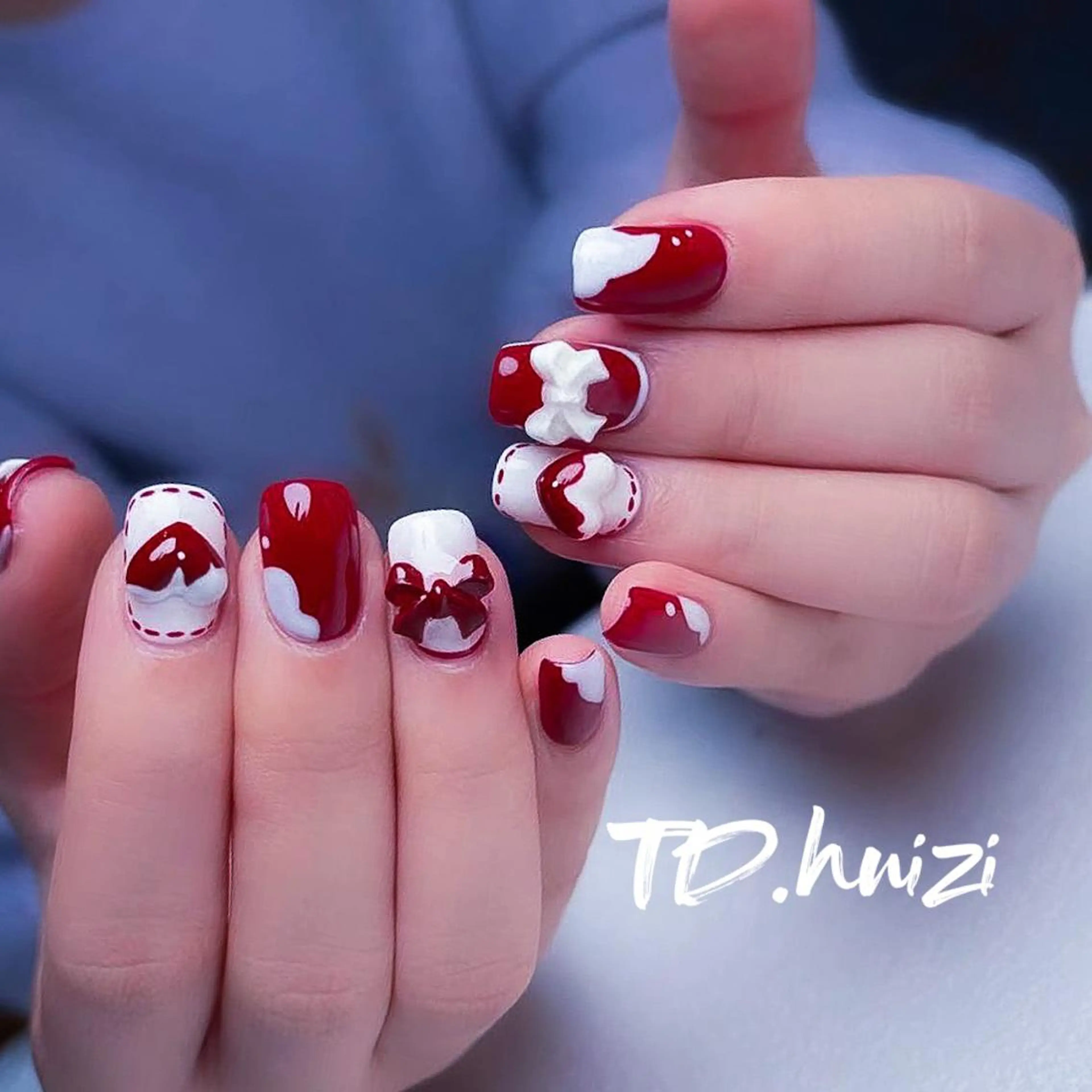 ショート めぐみのネイルサロン スタッフ練習のネイルデザイン