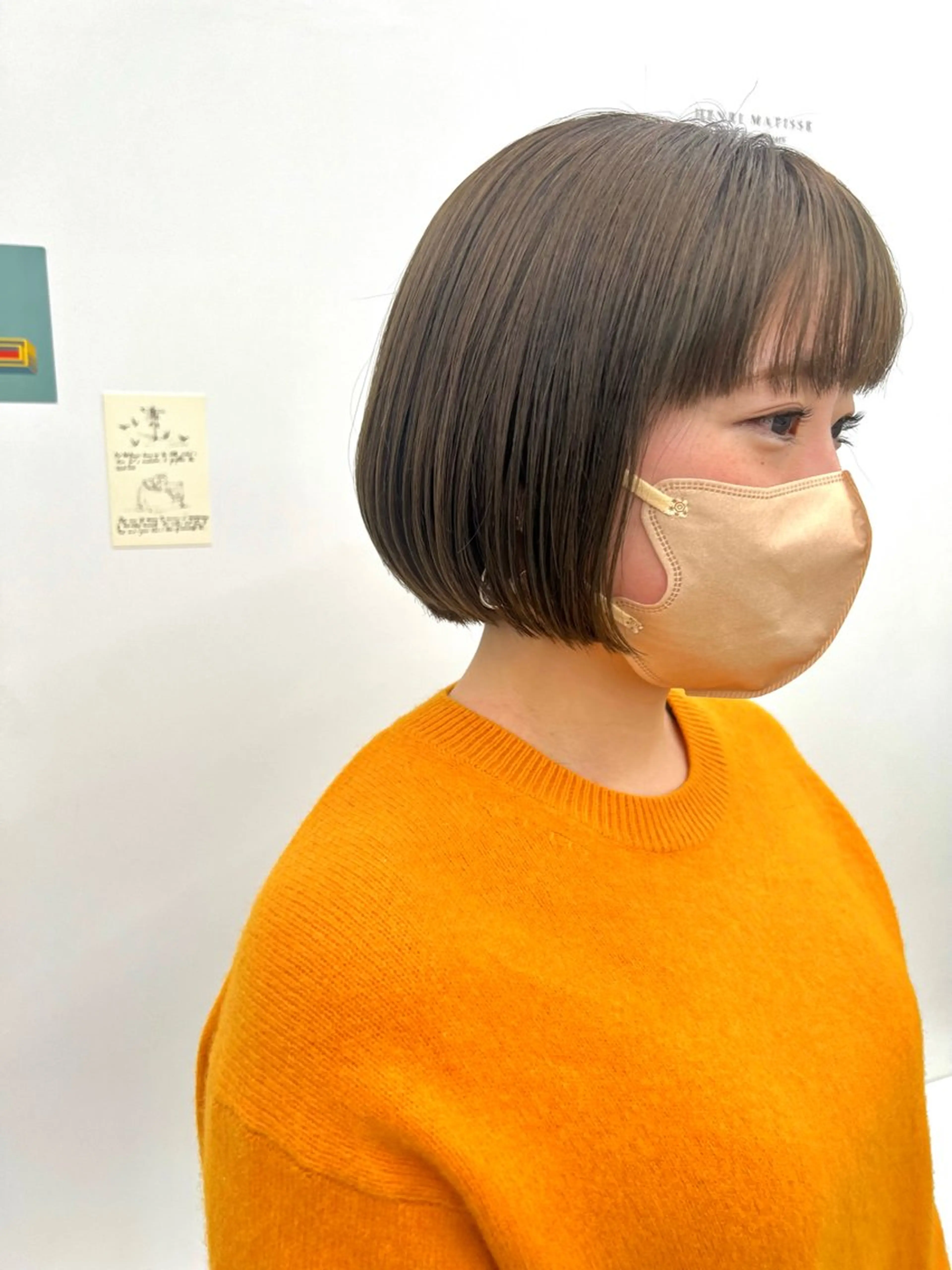 ショート カラー ベージュカラー 透明感カラー オリーブベージュ ボブ 安達凜太郎 レイヤーカットのその他イメージ