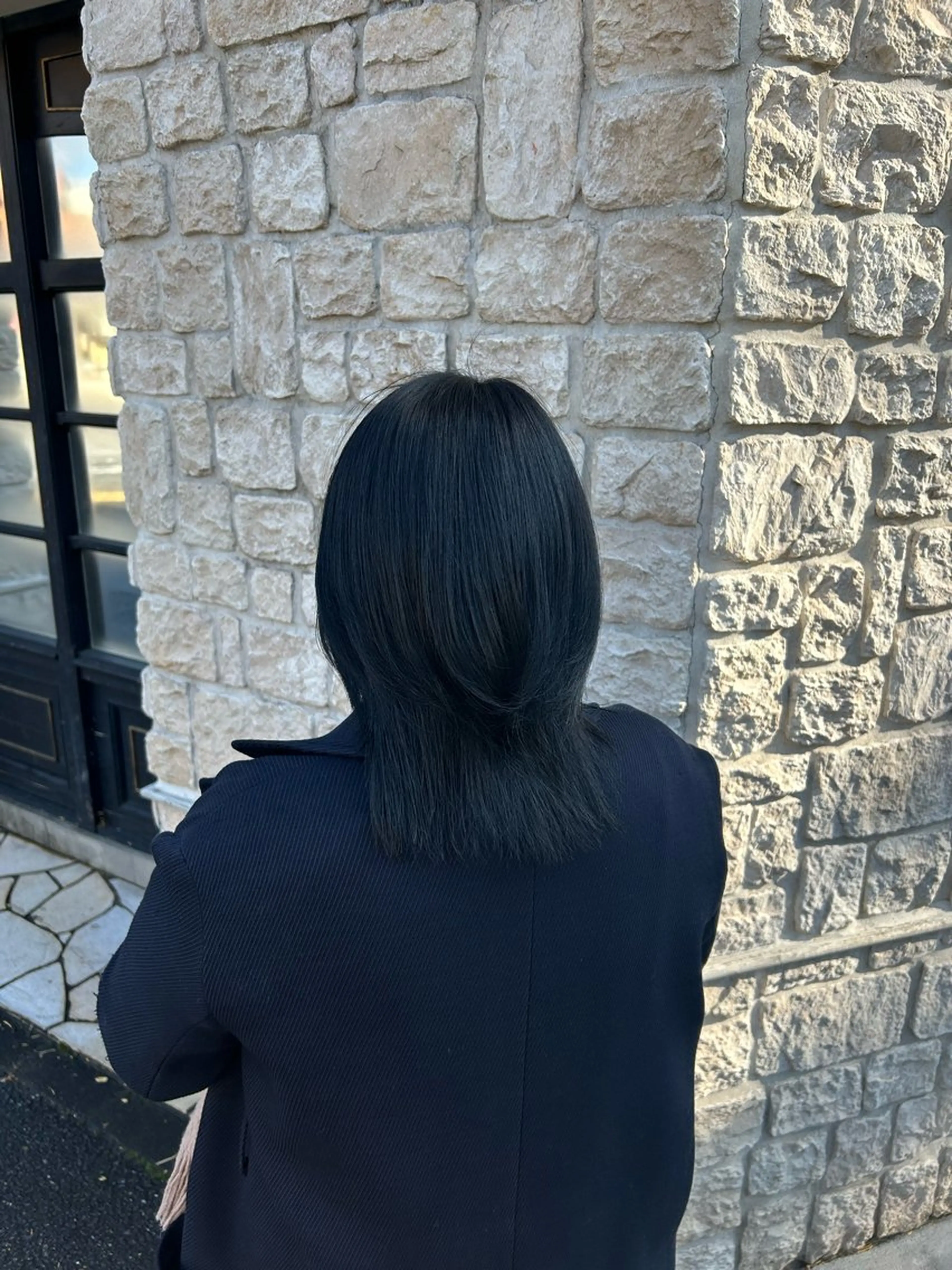 カラー 黒髪 ブルーカラー ブルーブラック 玉寄 きらのヘアスタイル