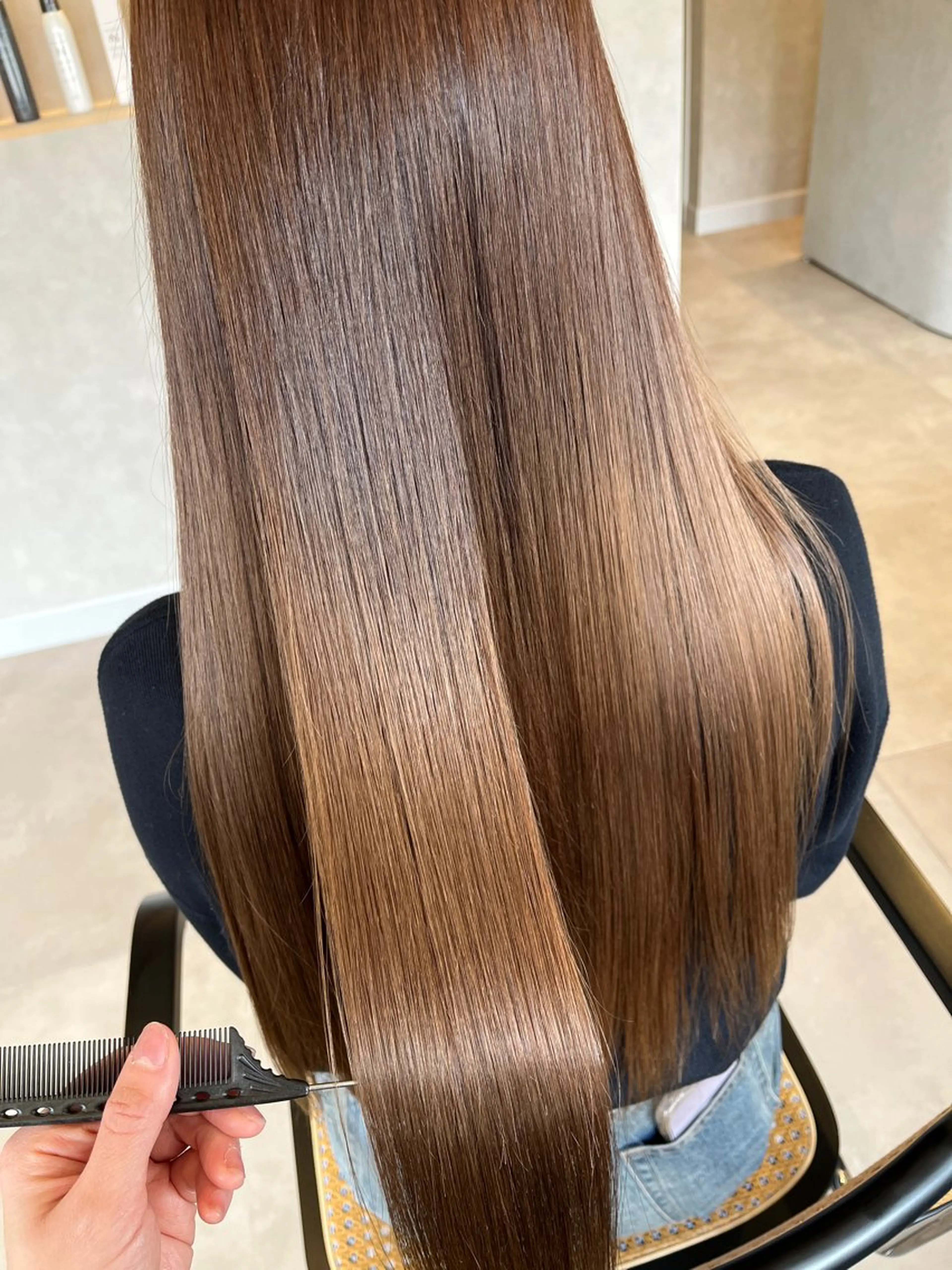 カラー ブリーチ ブラウンカラー 髪質改善 ヘアカラー トリートメント ✨NEW OPEN／ 透明感カラー／はるかのヘアスタイル