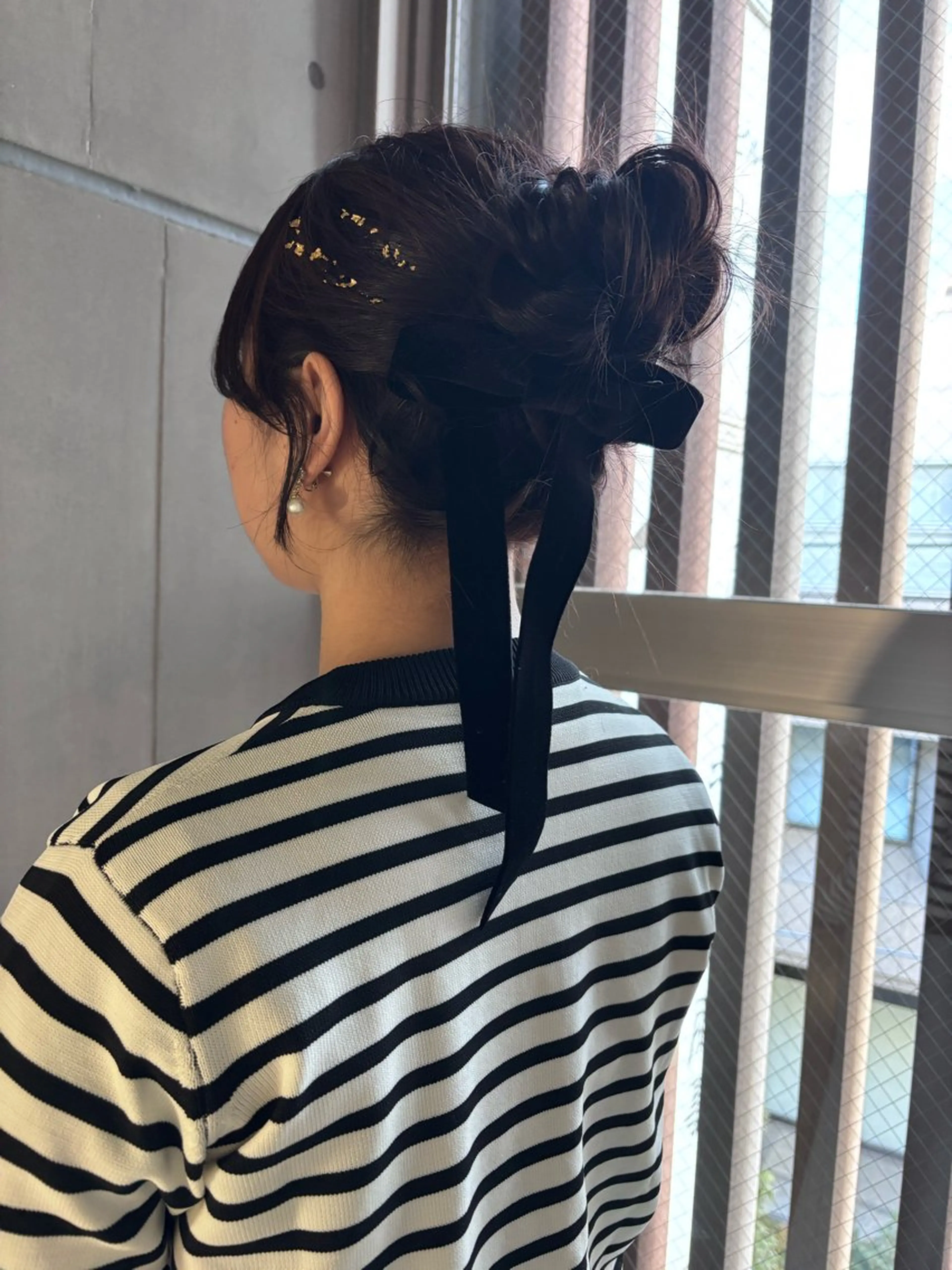 ヘアアレンジ お団子ヘア ヘアセット 透明感カラー/set /hana🍀🪽‪のヘアスタイル