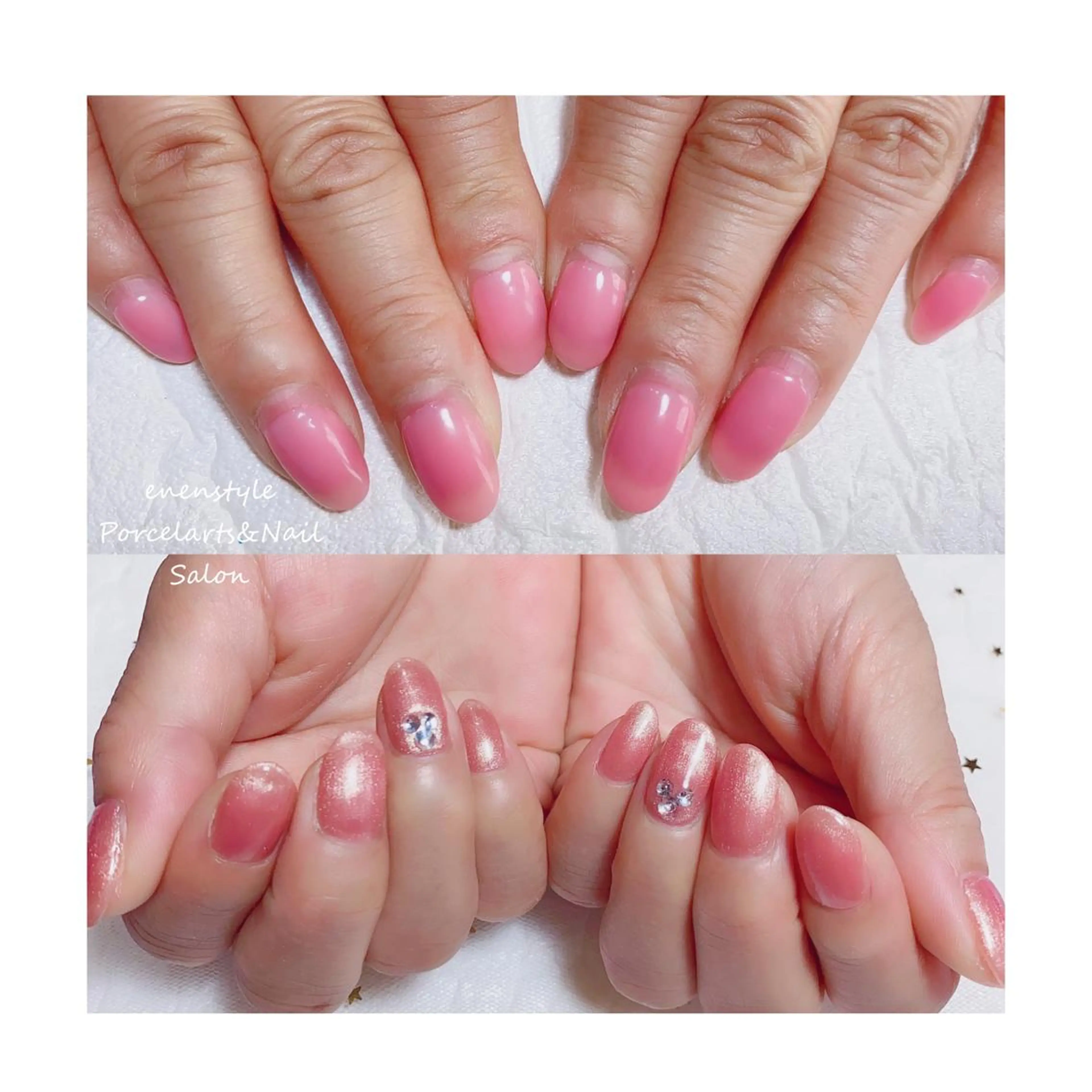 ミディアム ネイル ジェルネイル ニュアンスネイル オフィスネイル ワンカラーネイル パラジェル 👑enen style👑のネイルデザイン