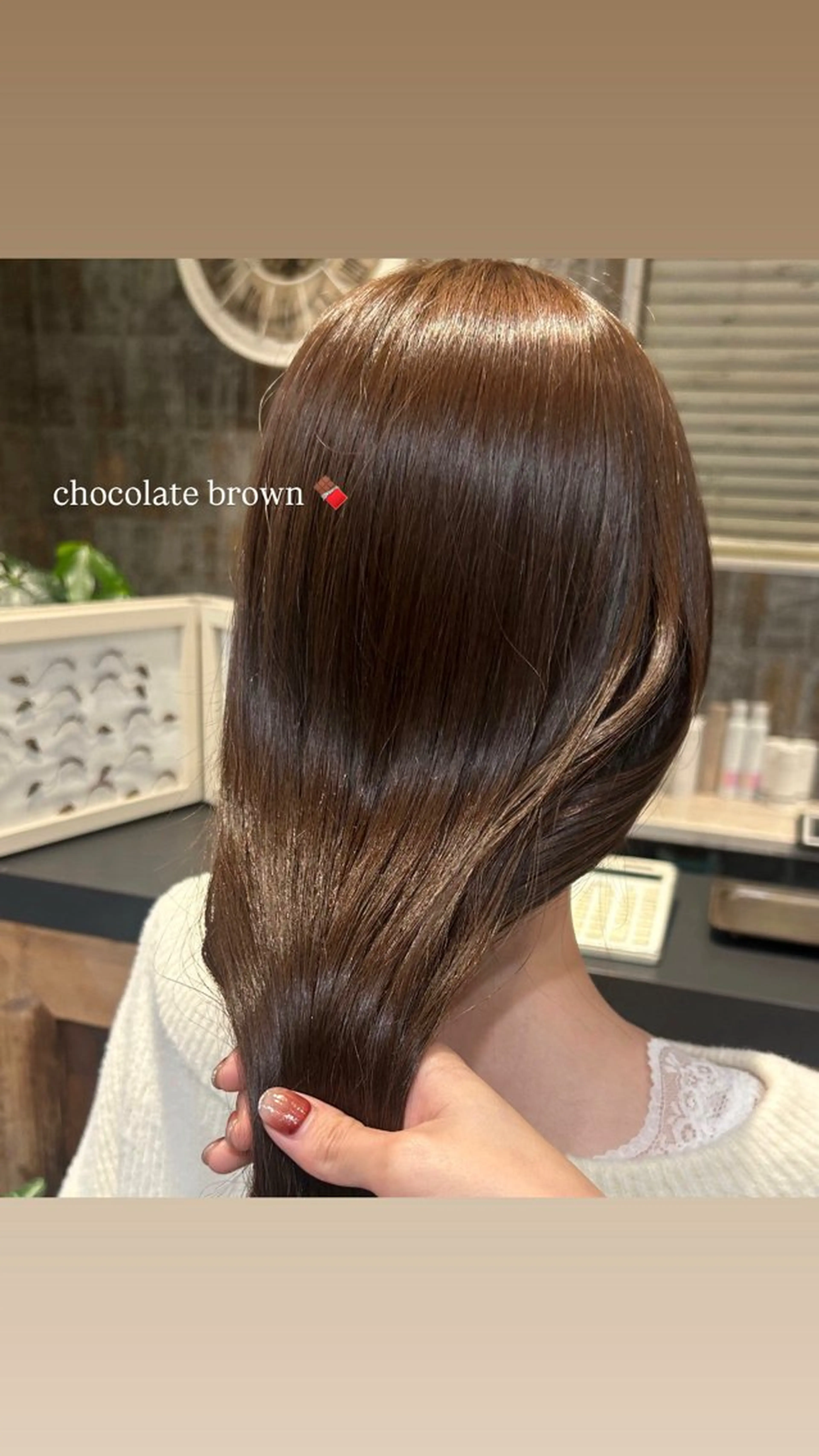 ロング カラー ブリーチ ブラウンカラー チョコレートブラウン ブリーチなしカラー ヘアカラー The C 海老名 まこ🎀のヘアスタイル