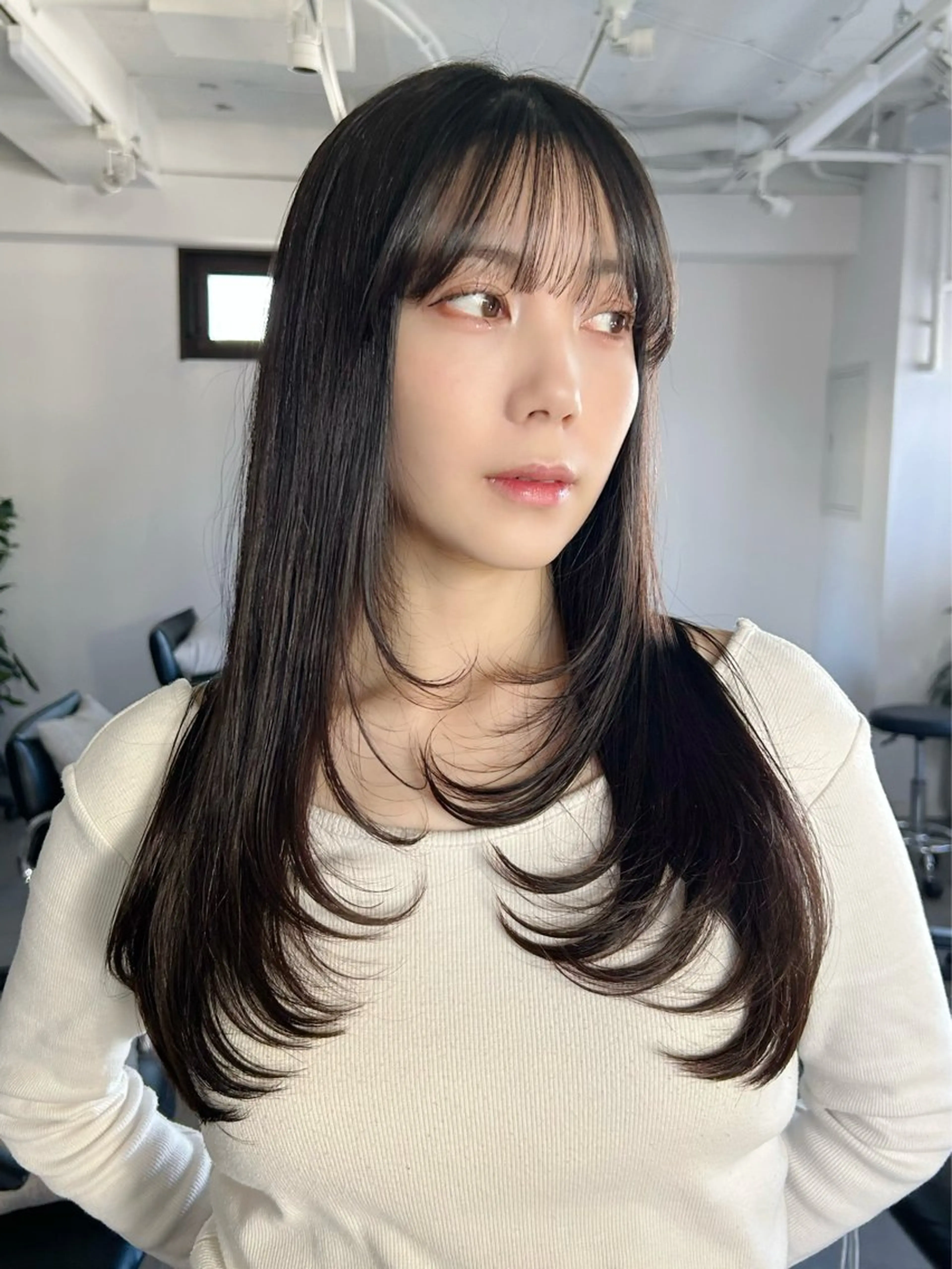 ミディアム カラー ミディアムレイヤー レイヤーカット カット ヘアカラー 池袋/レイヤー/ 顔まわり/taigaのヘアスタイル