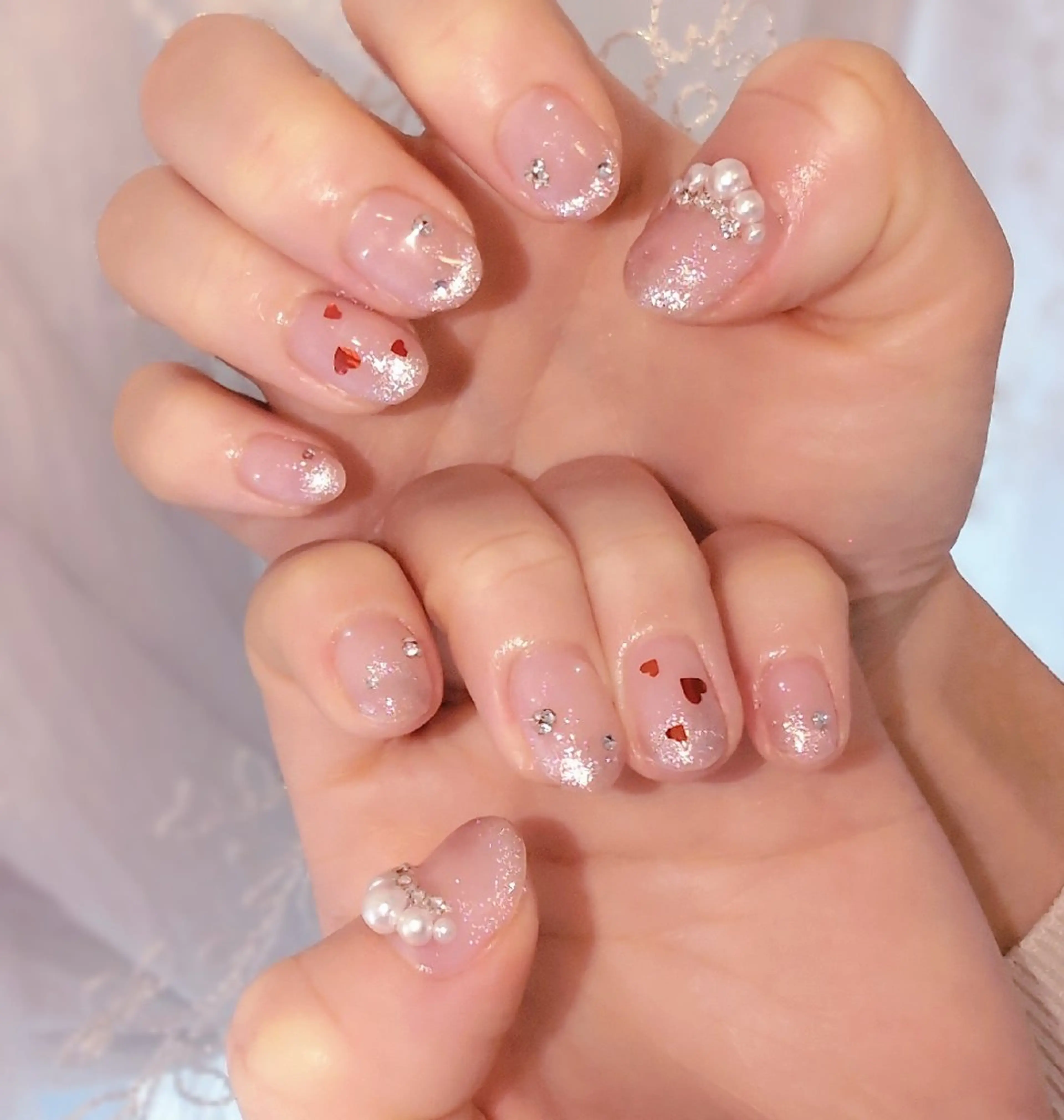 ネイル 長さ出し ジェルネイル 韓国ネイル マグネットネイル ニュアンスネイル I LOVE ME NAIL.。.:*♡のネイルデザイン