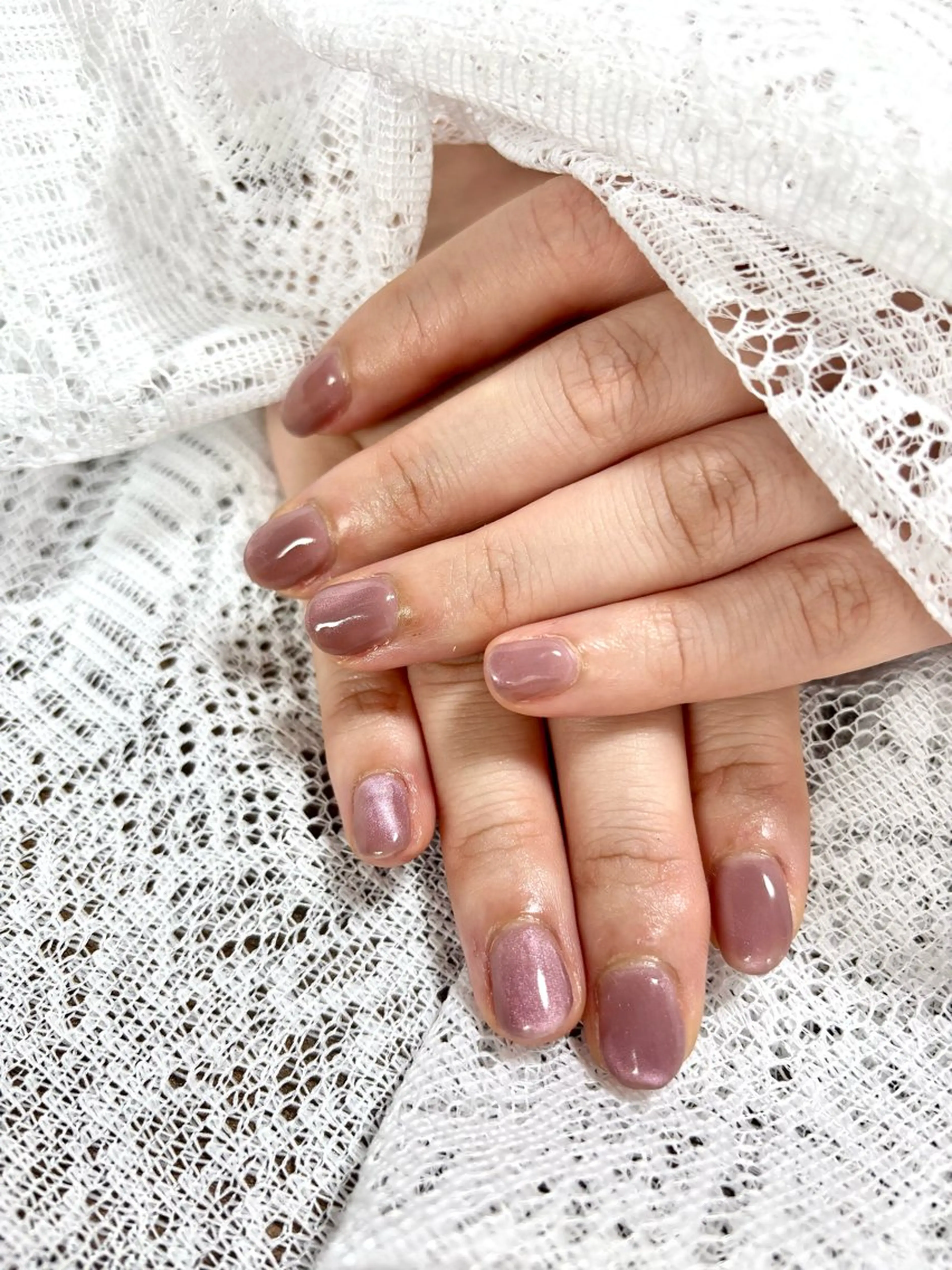 ネイル マグネットネイル ピンク ハンドネイル 茂野 恵のネイルデザイン