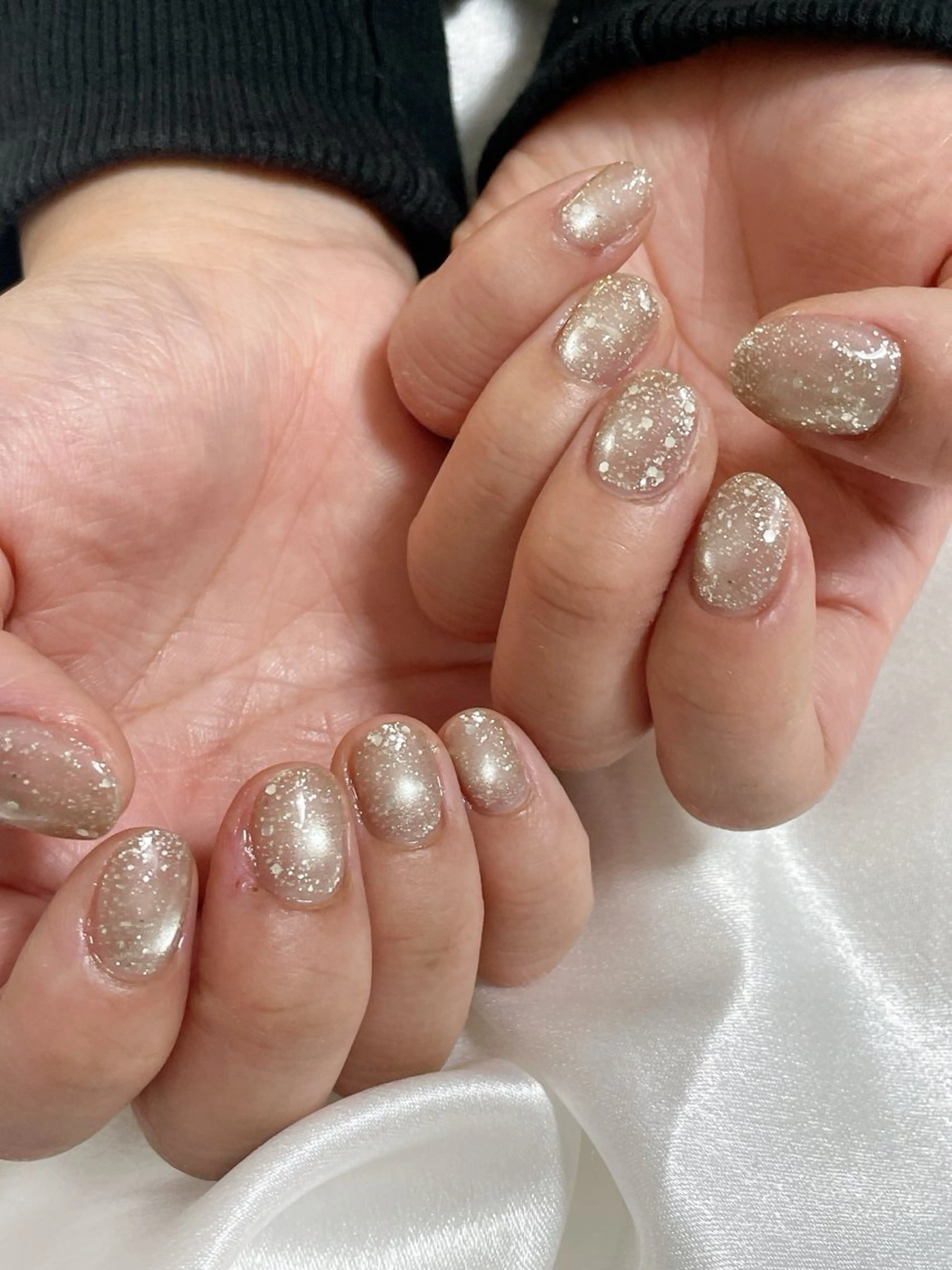 ネイル オーロラネイル 桜ネイル フラワーネイル フットネイル フレンチネイル ハンドネイル mogunail &blowのネイルデザイン
