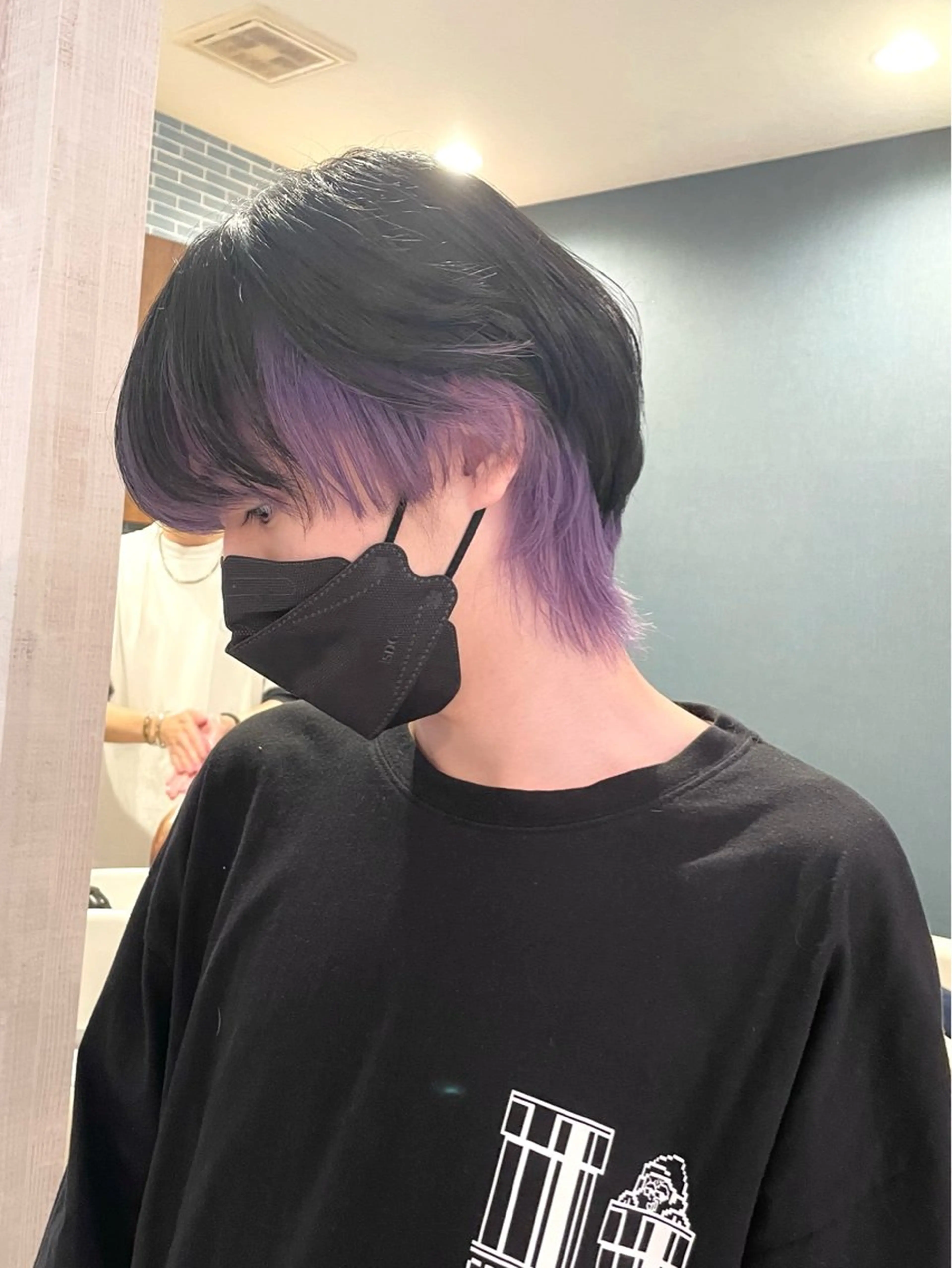 ミディアム カラー メンズ 市川 澪のヘアスタイル