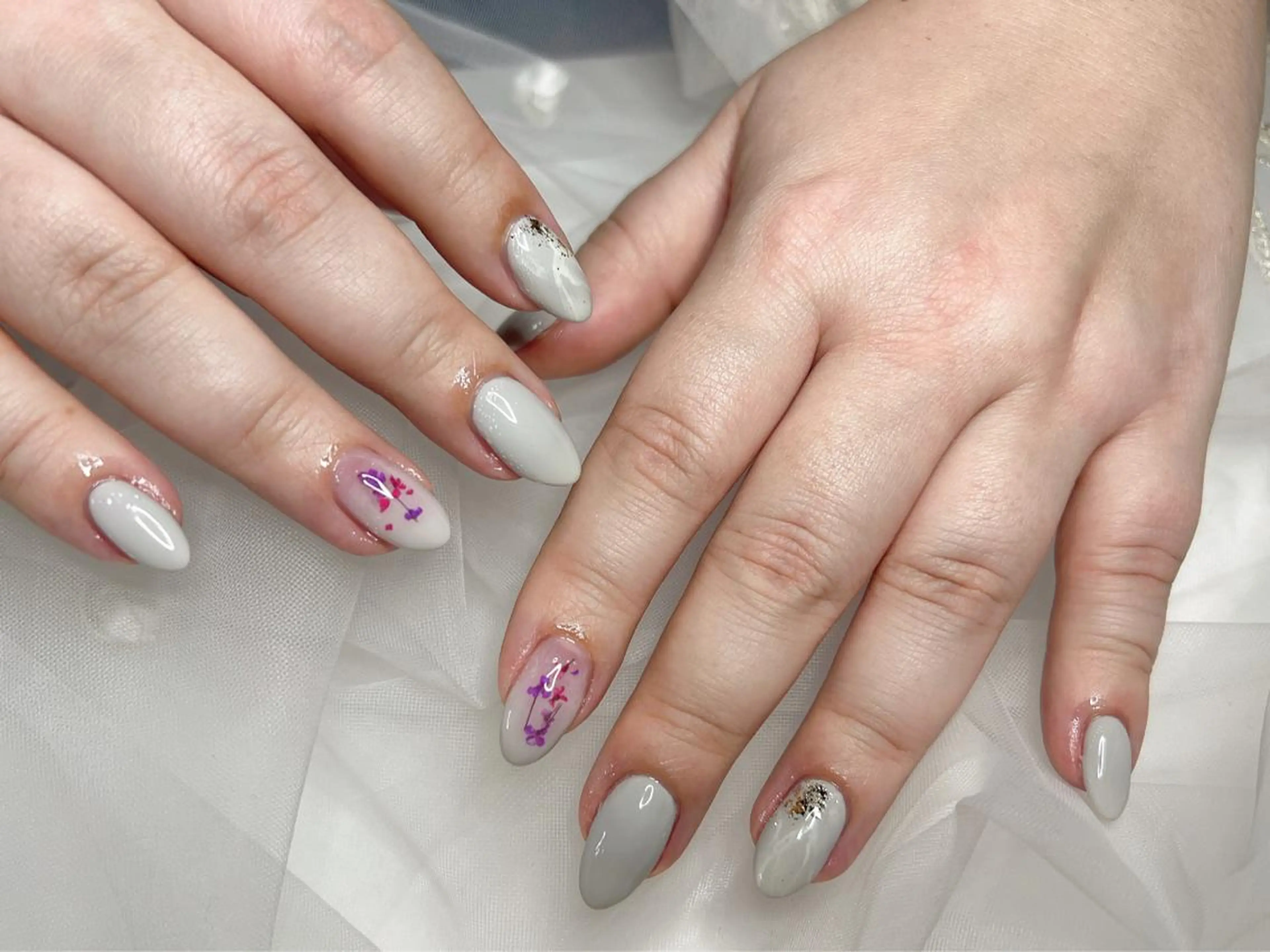 ネイル リボン、ガーリー パーツ放題専門店のネイルデザイン