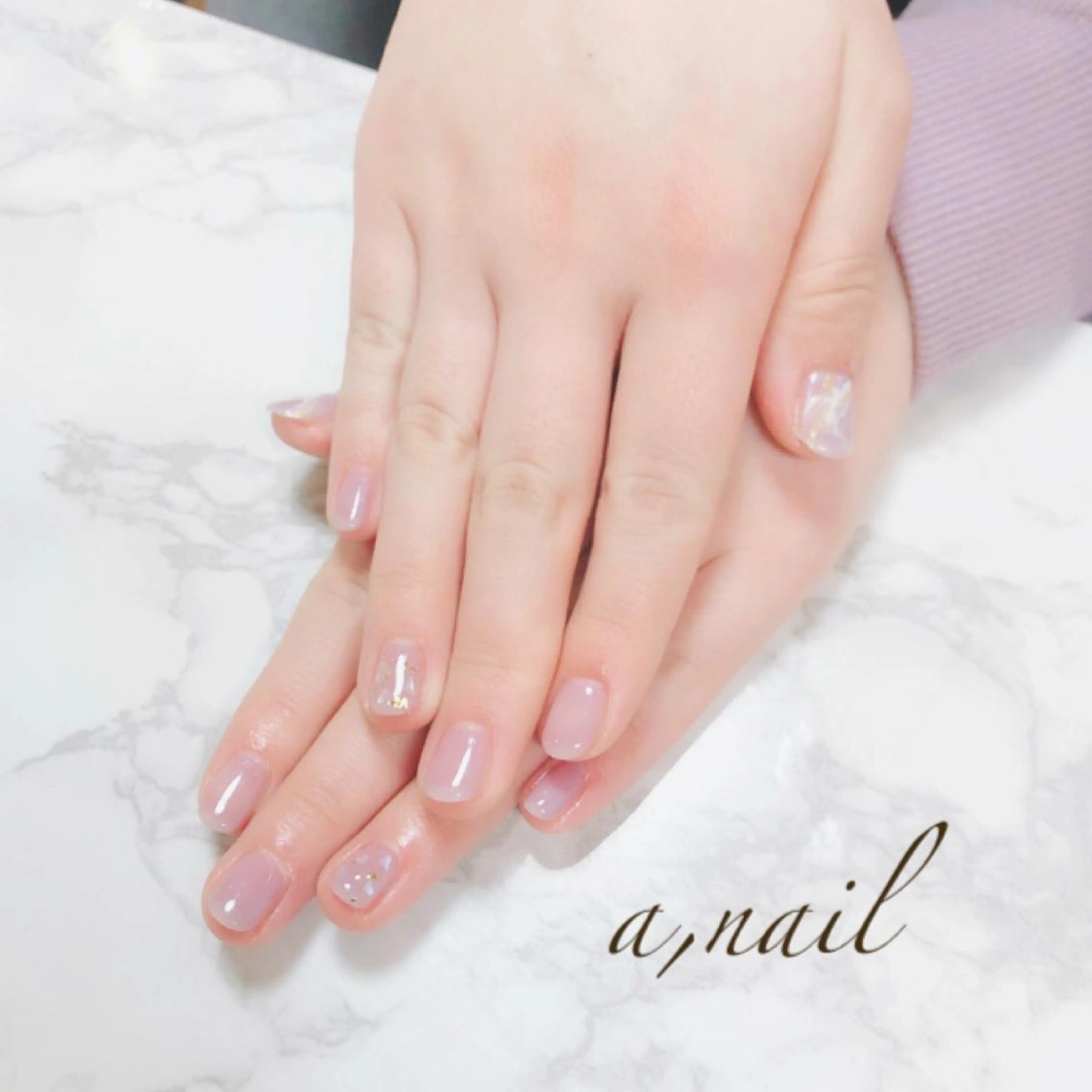 ネイル フットネイル ジェルネイル グラデーション ラメ(グリッター) ラメグラデーション ハンドネイル ネイルサロン エーネイルのネイルデザイン