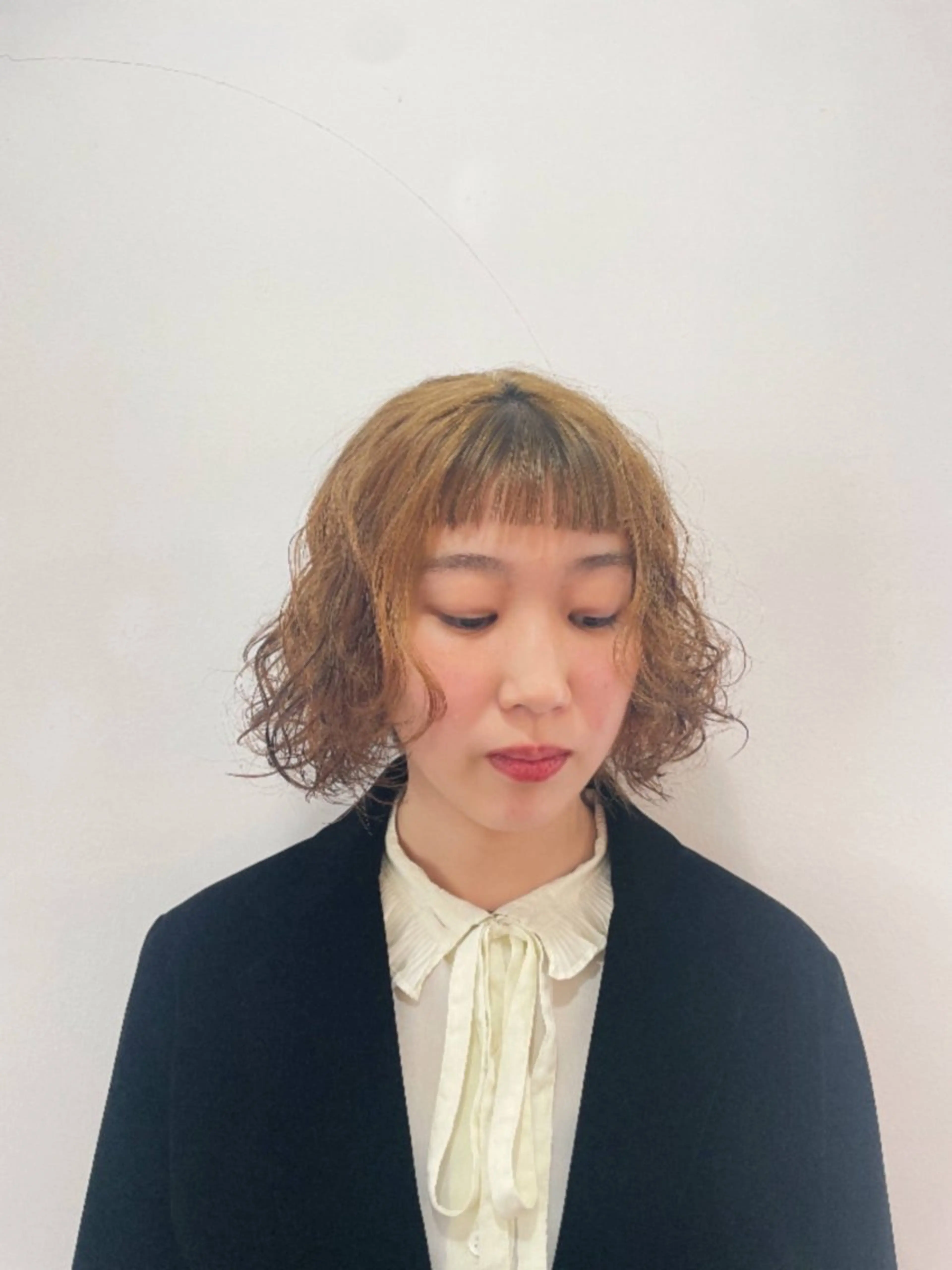 パーマ デジタルパーマ mopa_kaede ナチュラル/レイヤーのヘアスタイル