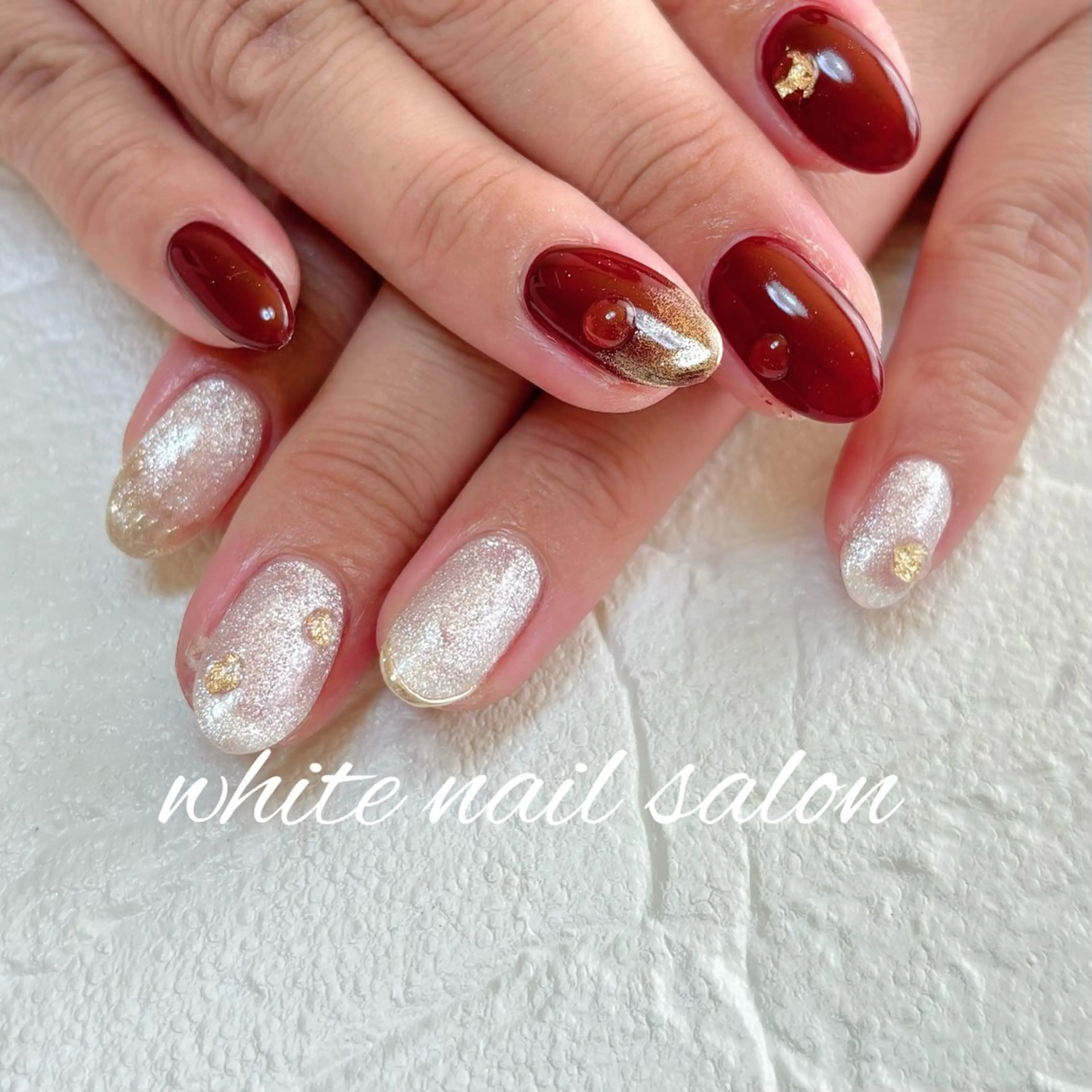 ネイル フットネイル 持ち込み ハンドネイル white nail salonのネイルデザイン