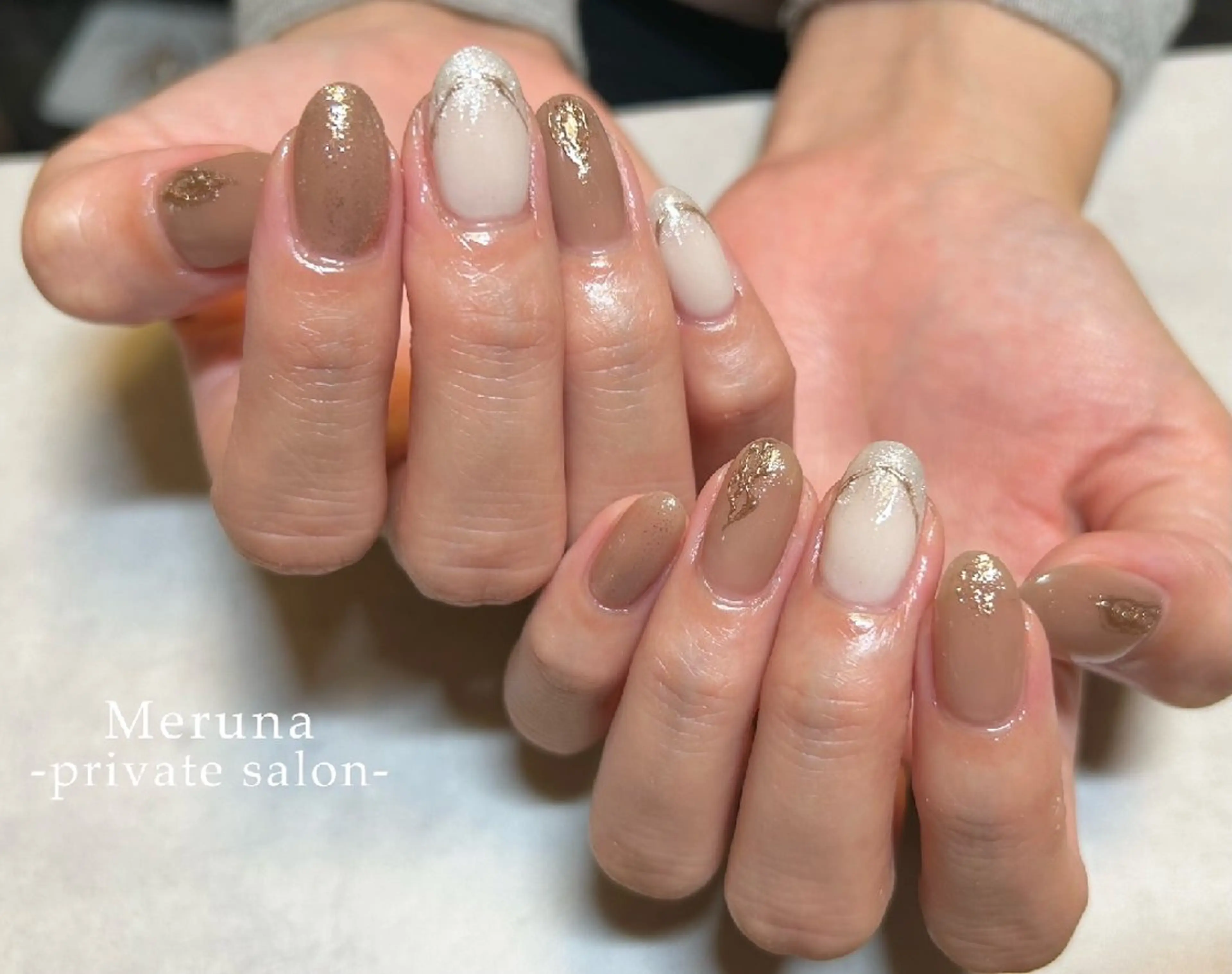 ネイル ニュアンスネイル ハンドネイル Meruna .ﾒﾙｰﾅ.のネイルデザイン