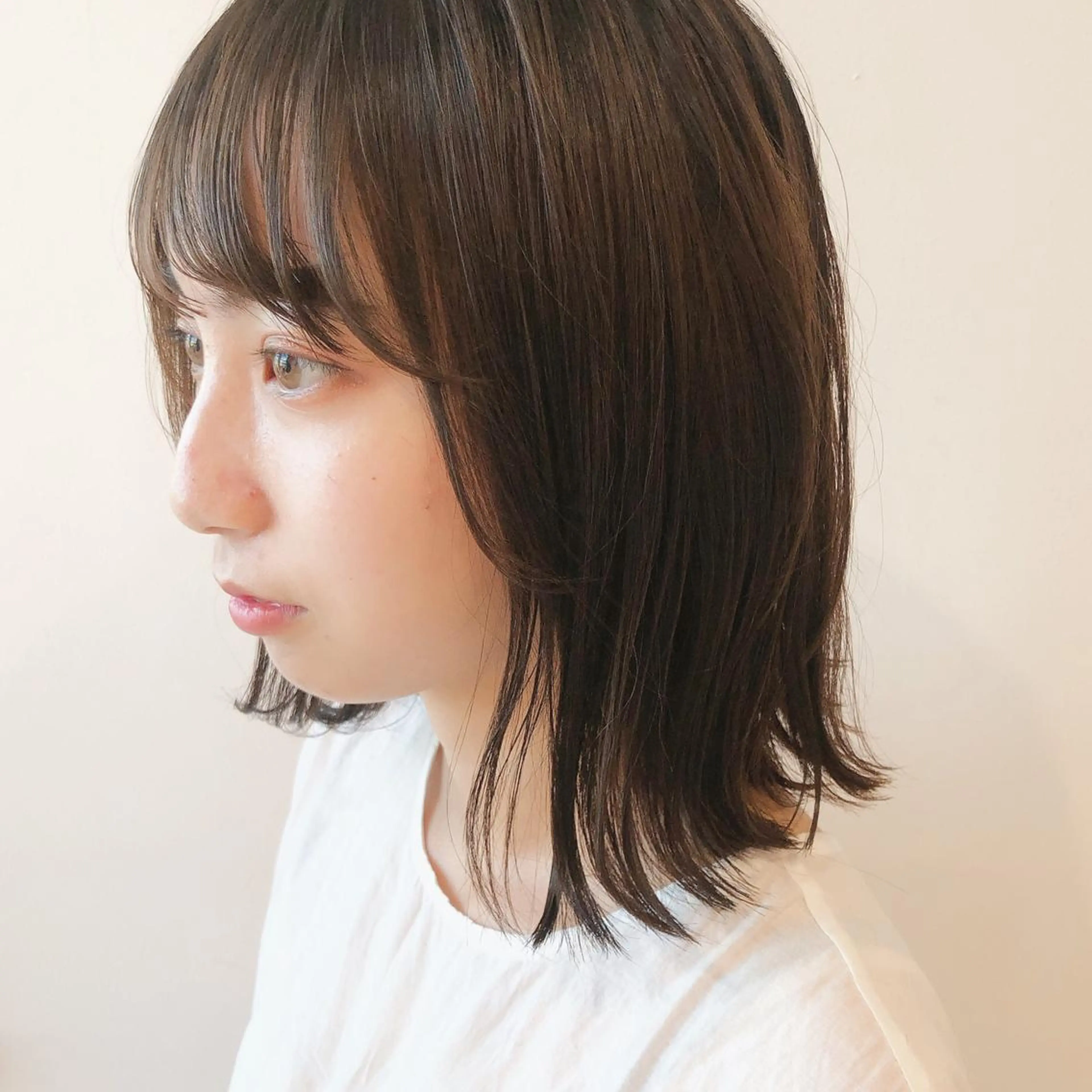 ミディアム 外ハネヘア ヤマモト マイのヘアスタイル