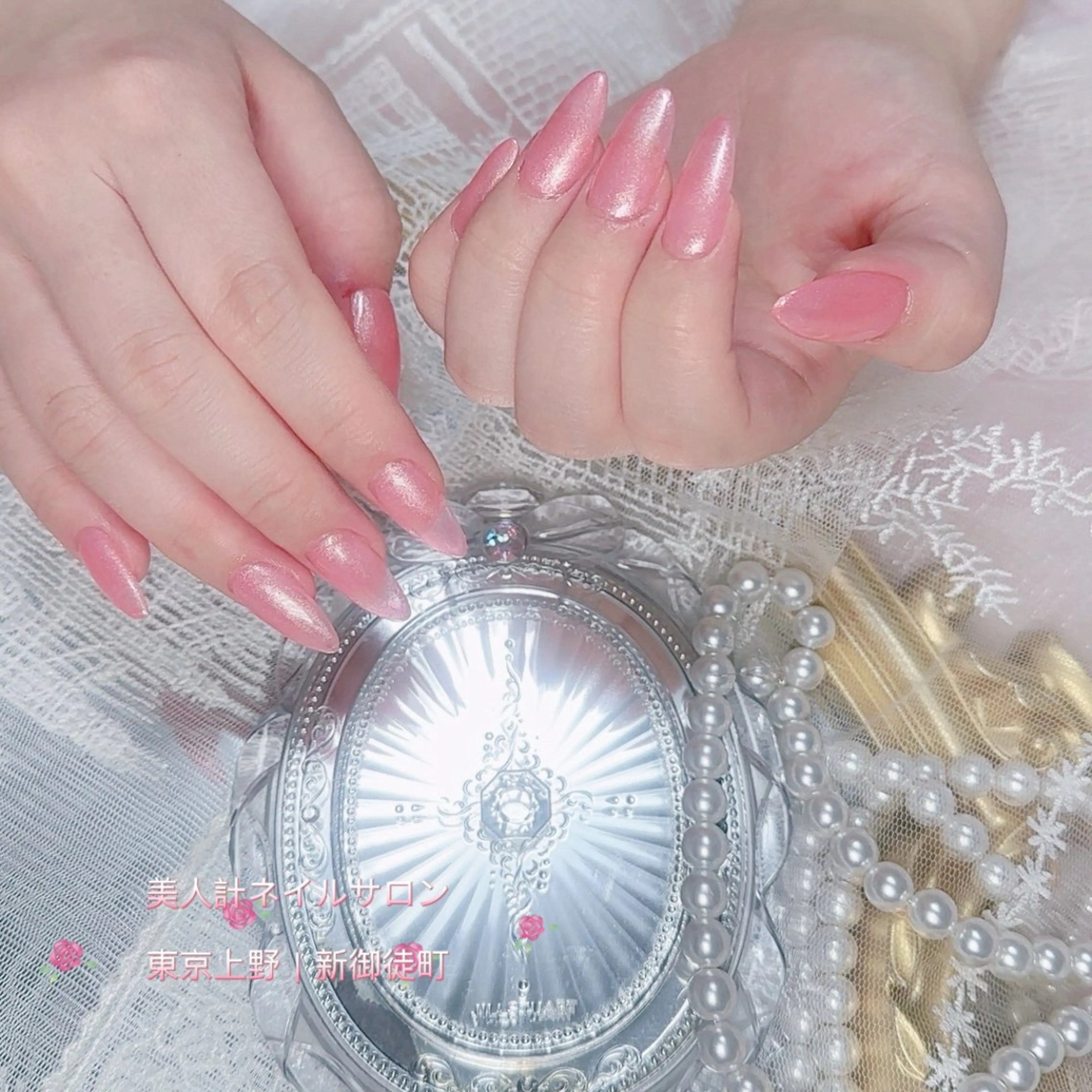 ネイル 長さ出し ワンカラーネイル ピンク ハンドネイル 中山 美月のネイルデザイン