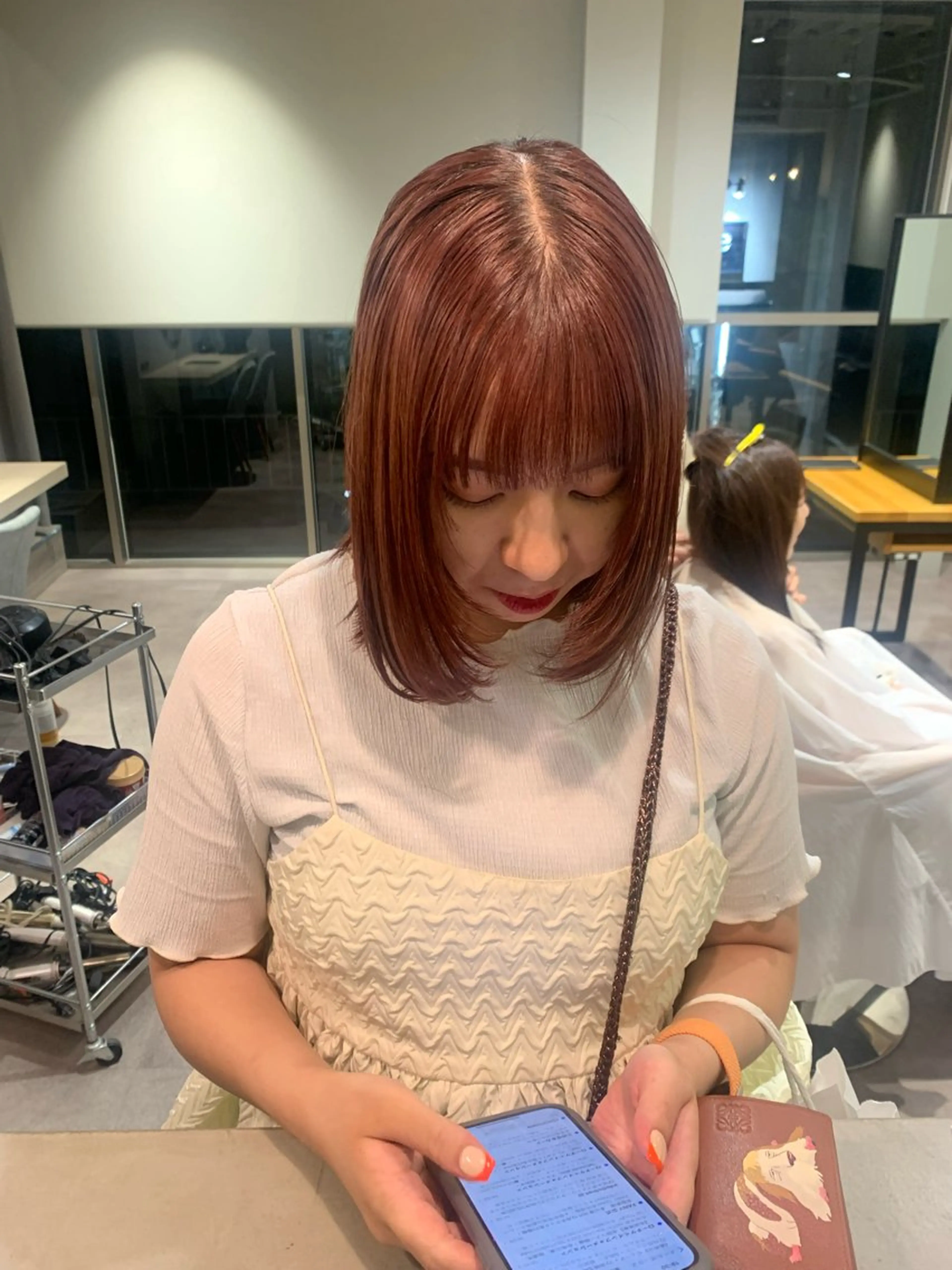 ミディアム カット ヘアカラー 【髪質改善🌿】木本 志歩のヘアスタイル