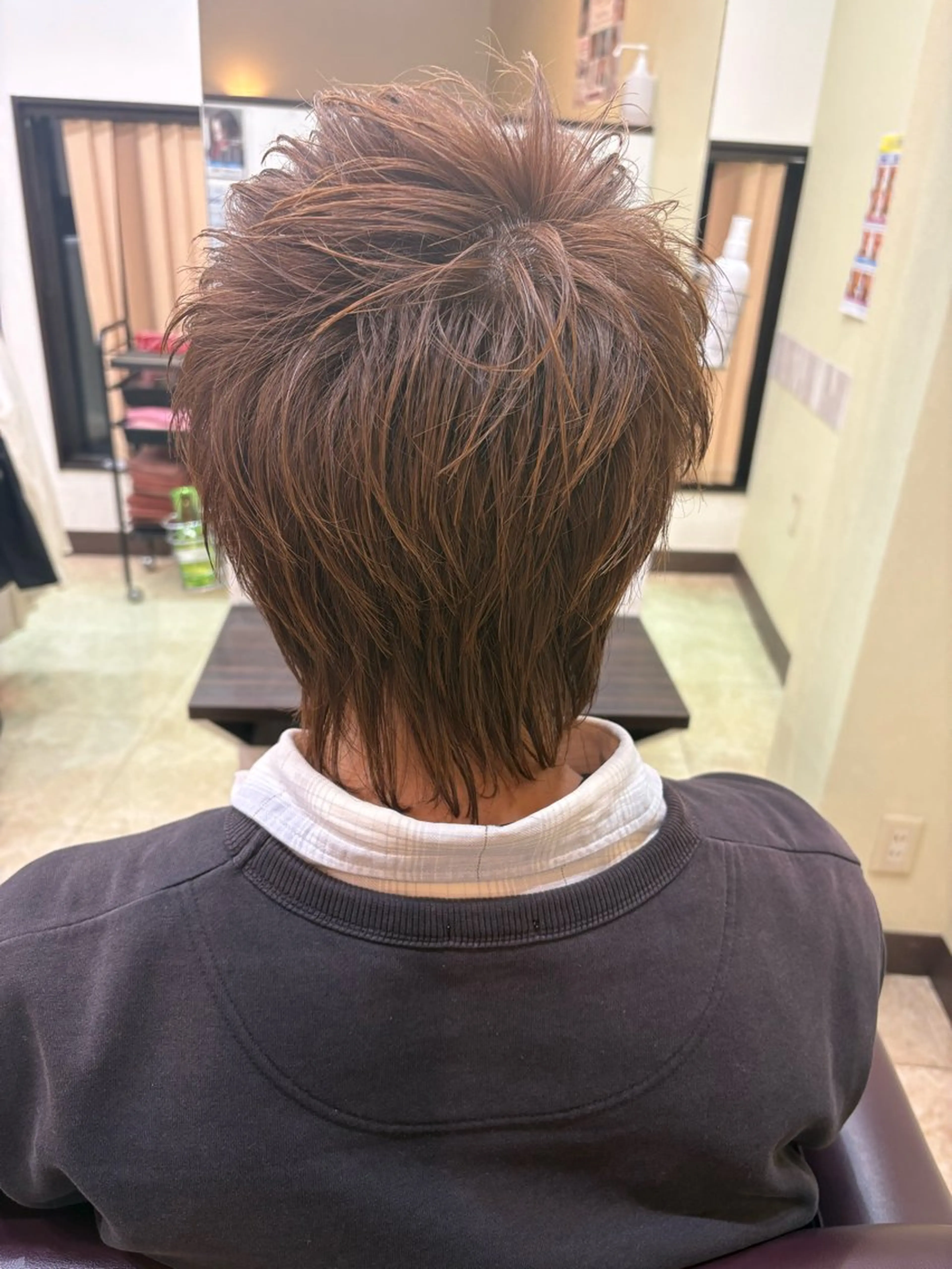 ショート メンズ メンズウルフカット ウルフカット カット 加藤 遥花のヘアスタイル