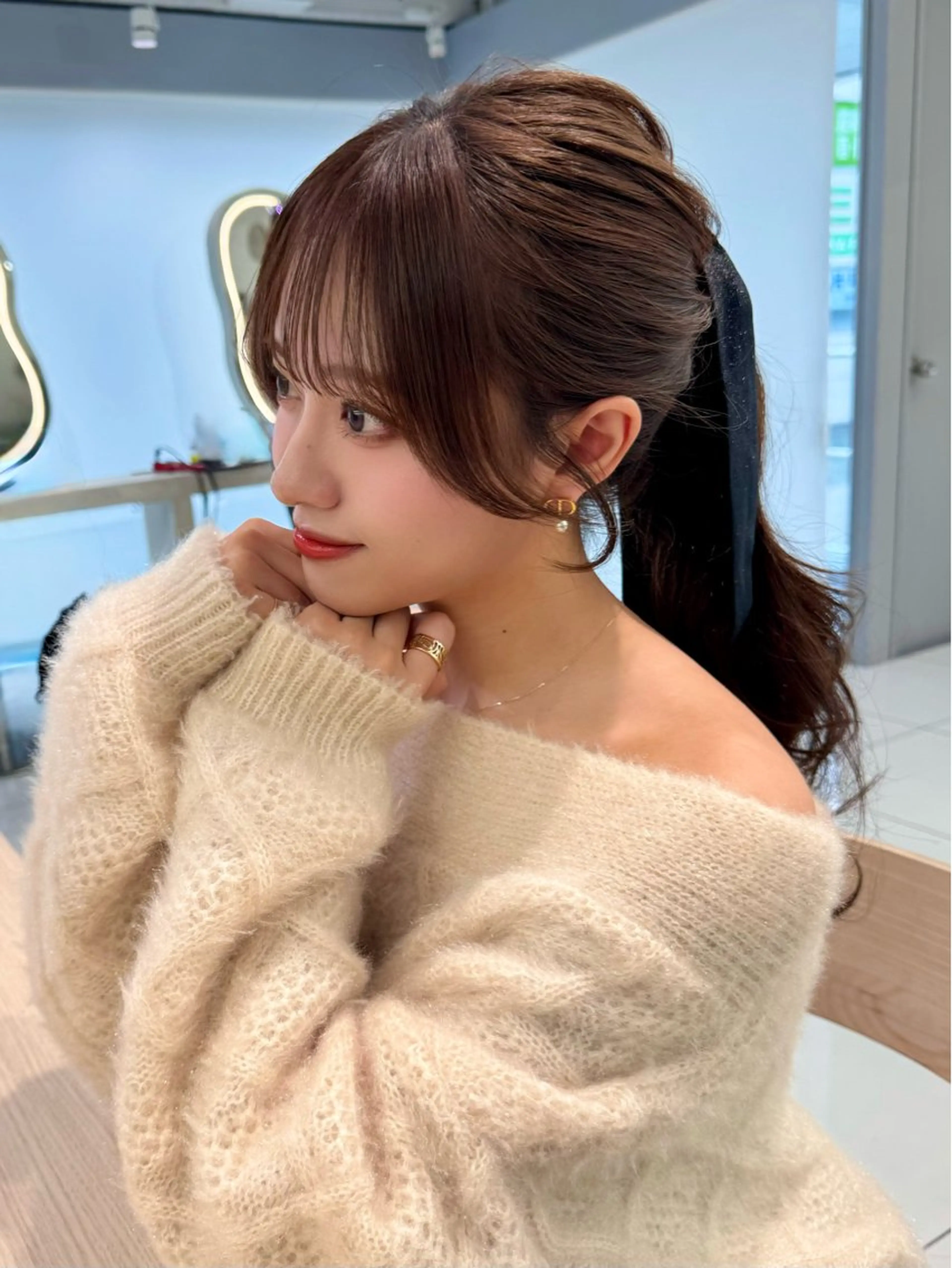 ロング 顔周り🇰🇷韓国 レイヤー/いづみ💞のヘアスタイル