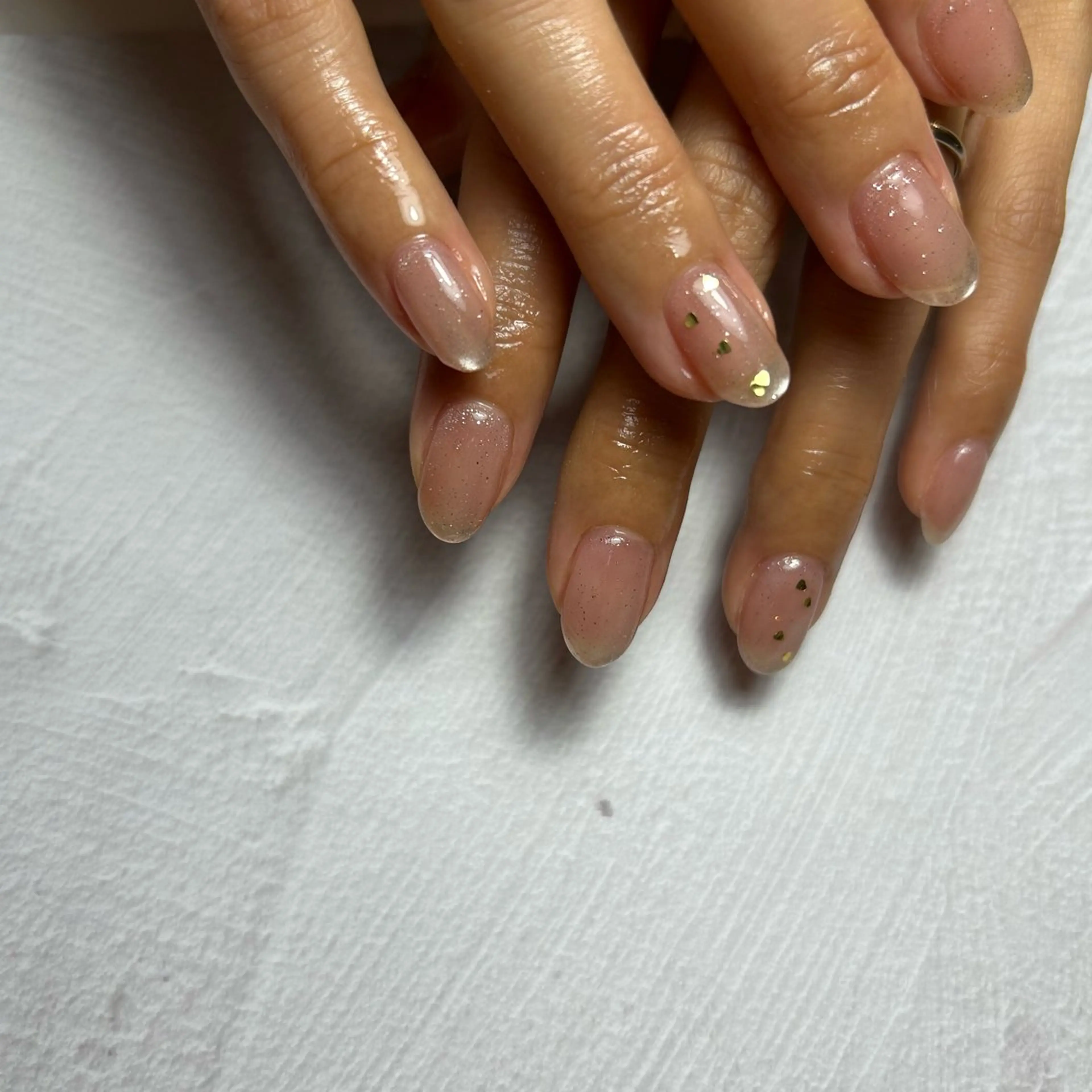 ネイル ハート マグネットネイル バレンタイン soa.Aika 自爪育成のネイルデザイン