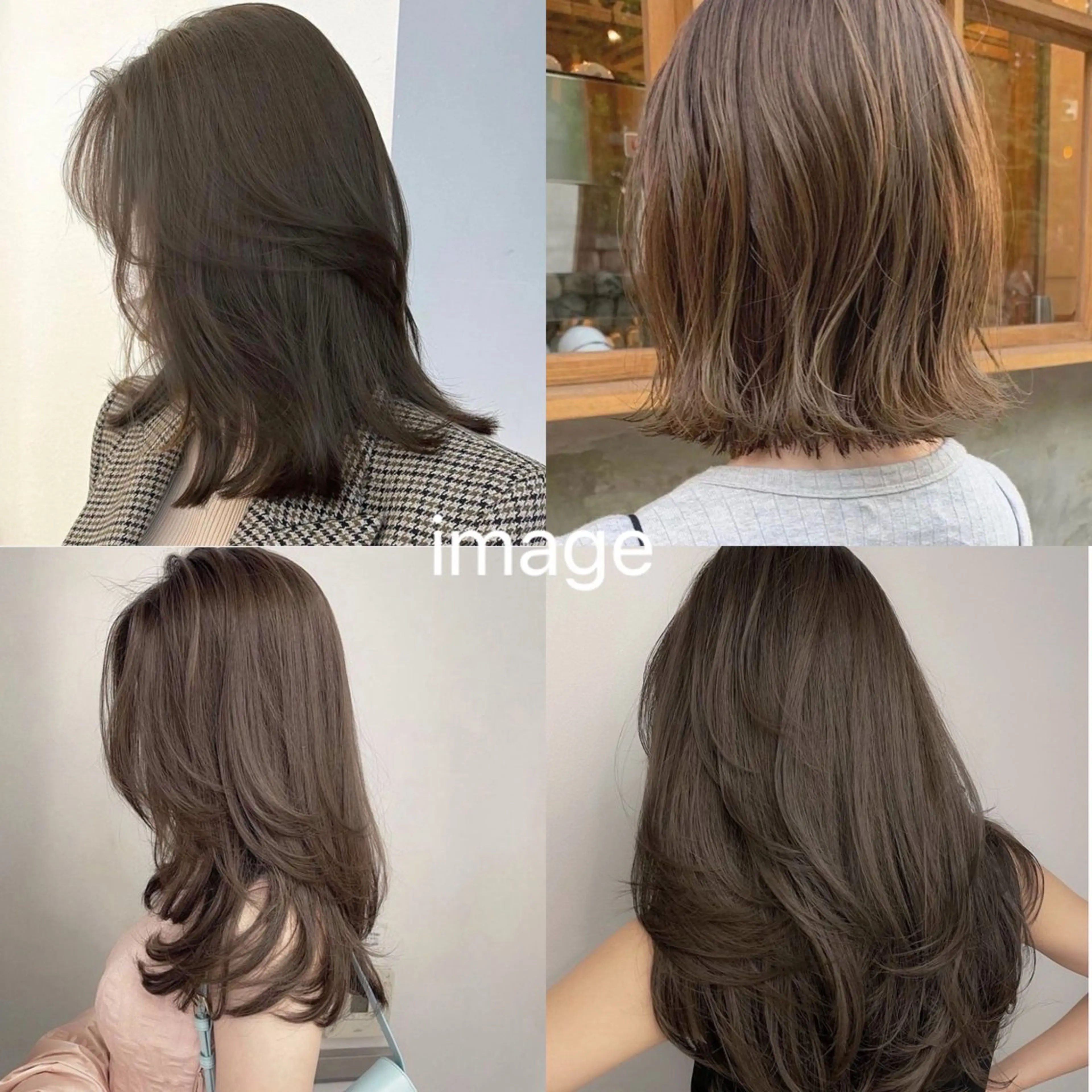 セミロング カラー 田中 亜澄のヘアスタイル