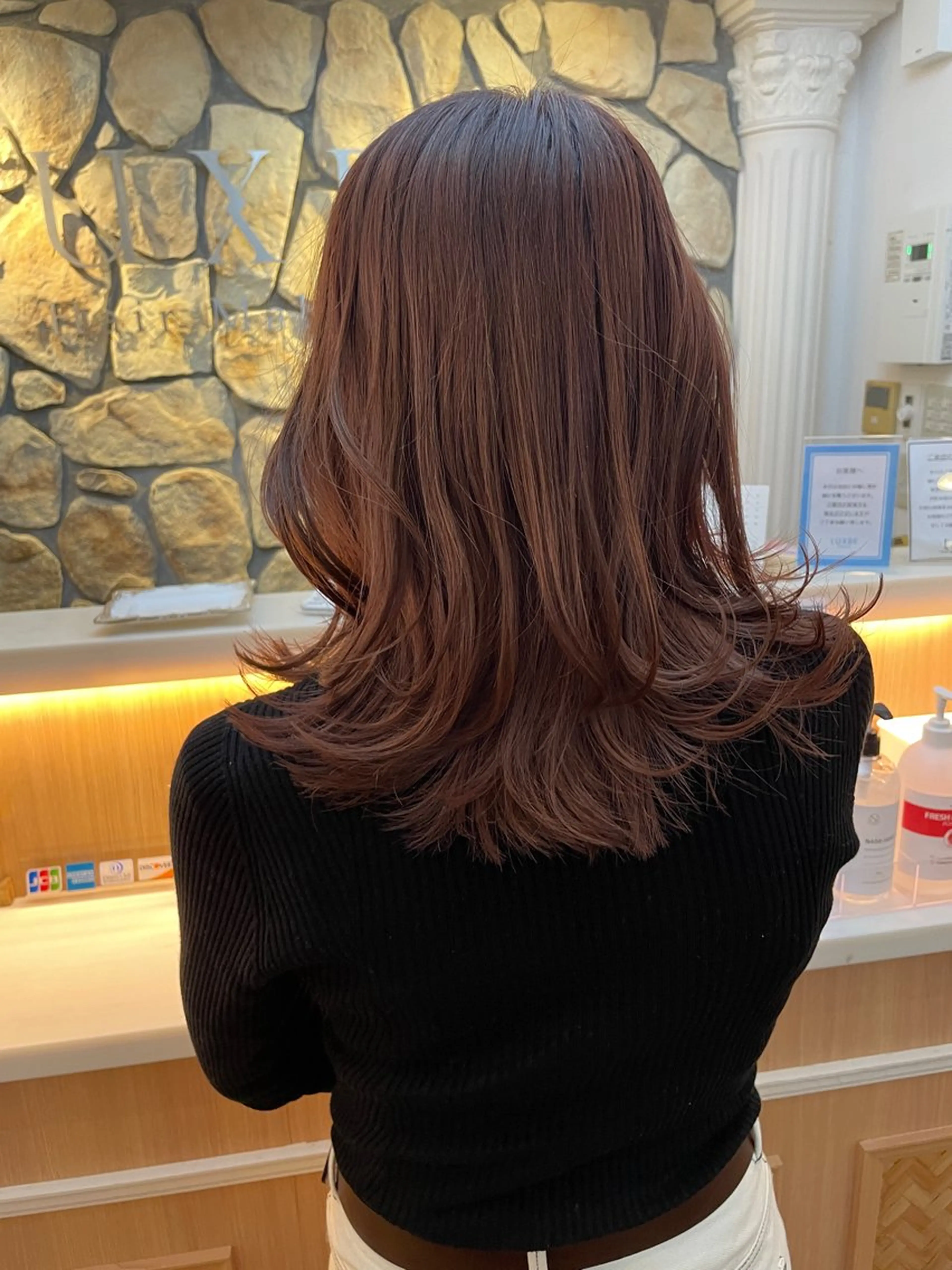 【最安ワンカラークーポン】暖色系ピンクブラウン＋トリートメントの写真