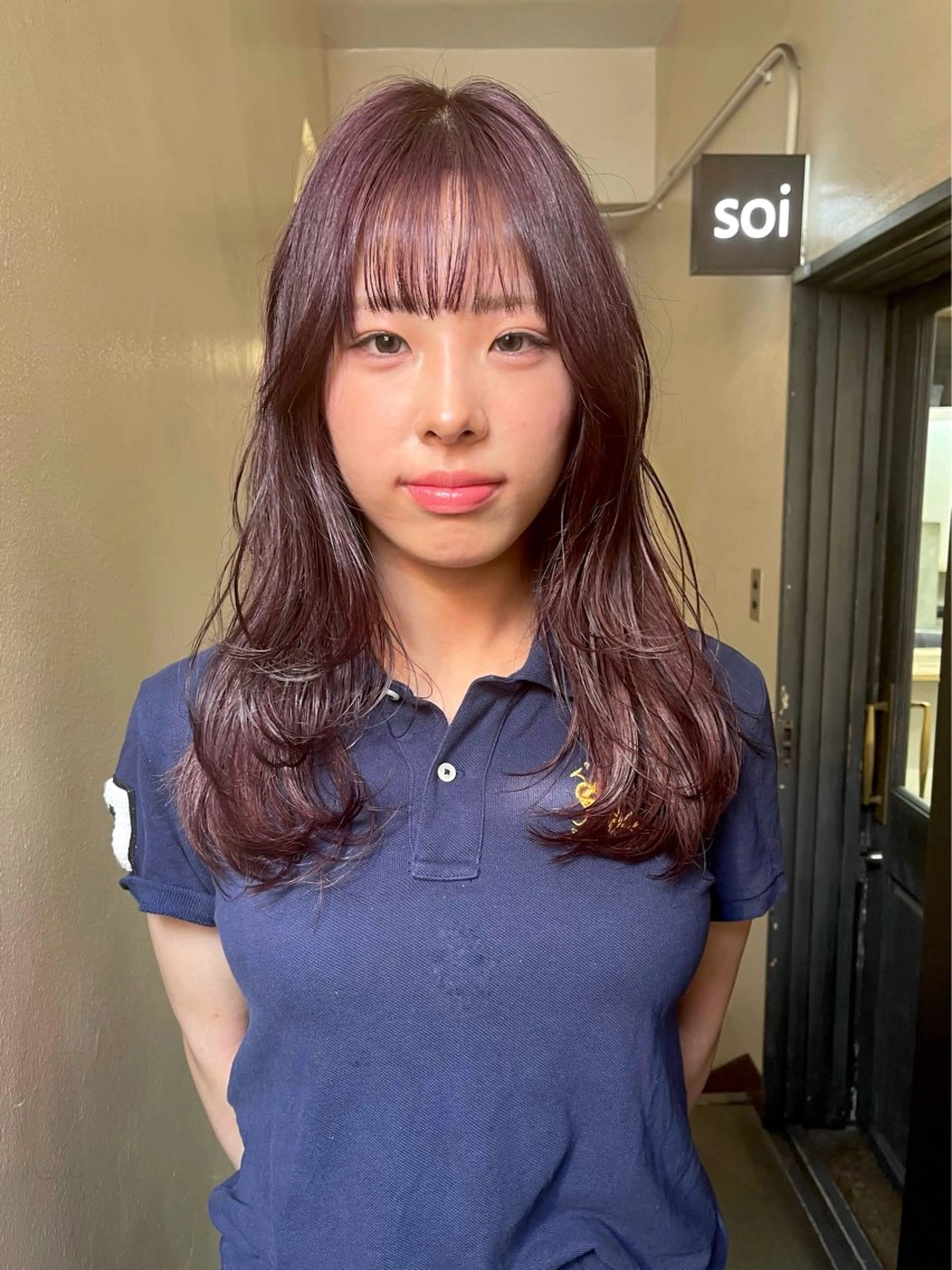 ロング カラー レイヤーカット カット ヘアカラー トリートメント ヘアセット 安部佑哉/ハイトーン /レイヤー/ブリーチのヘアスタイル