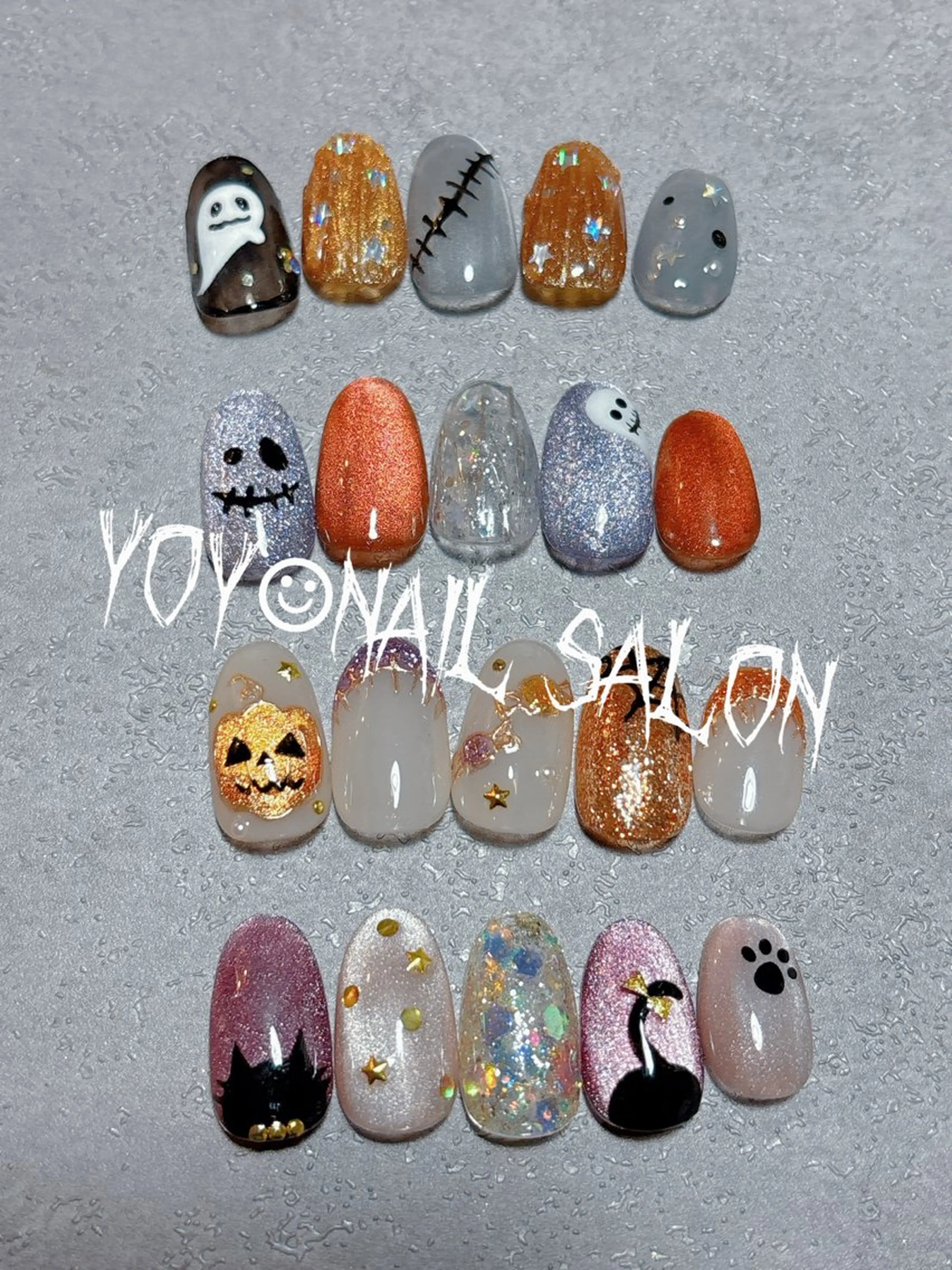 ネイル アートネイル ハロウィン マグネットネイル ゆ か_Nails💫のネイルデザイン