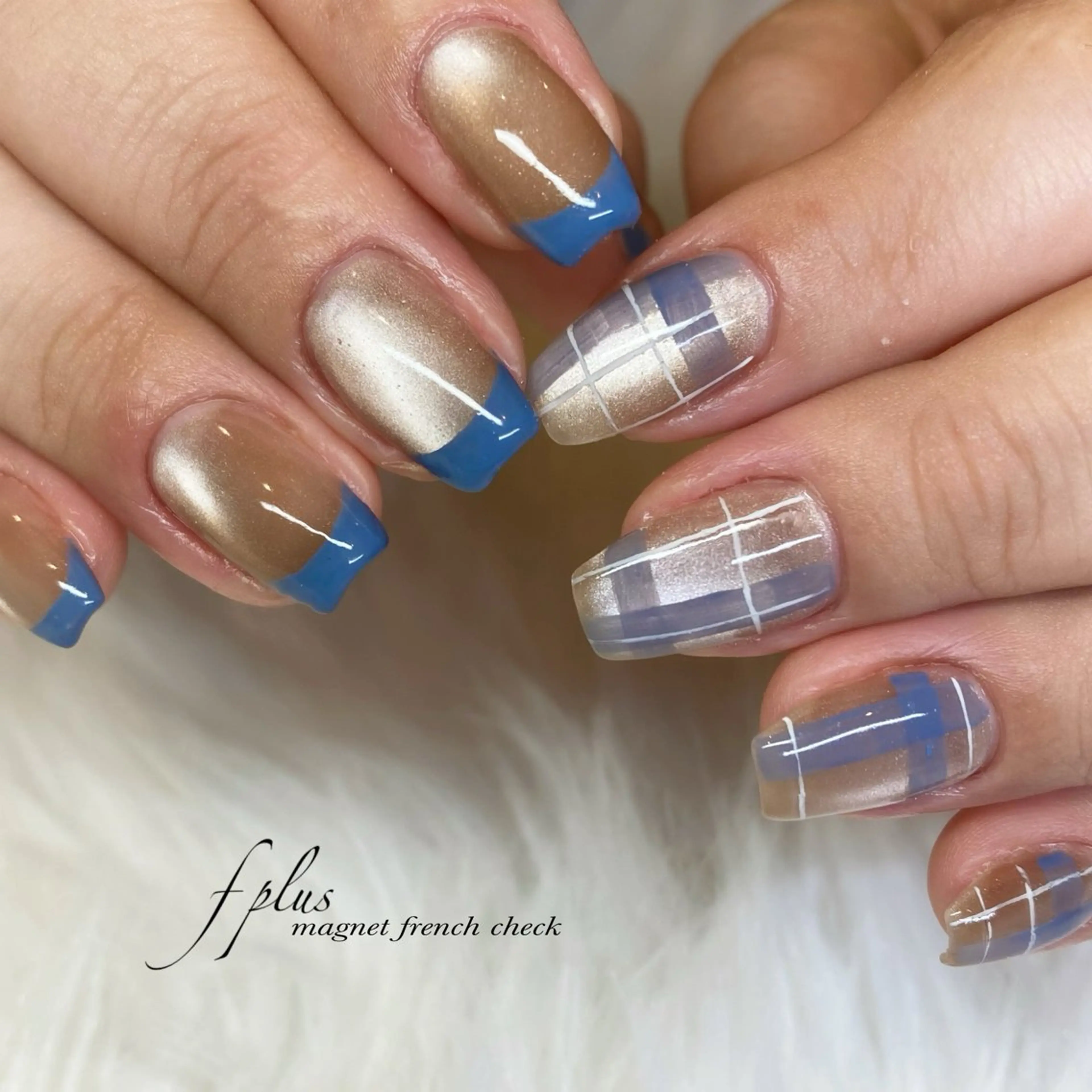 ネイル フレンチネイル マグネットネイル ハンドネイル kanako nail🌷のネイルデザイン