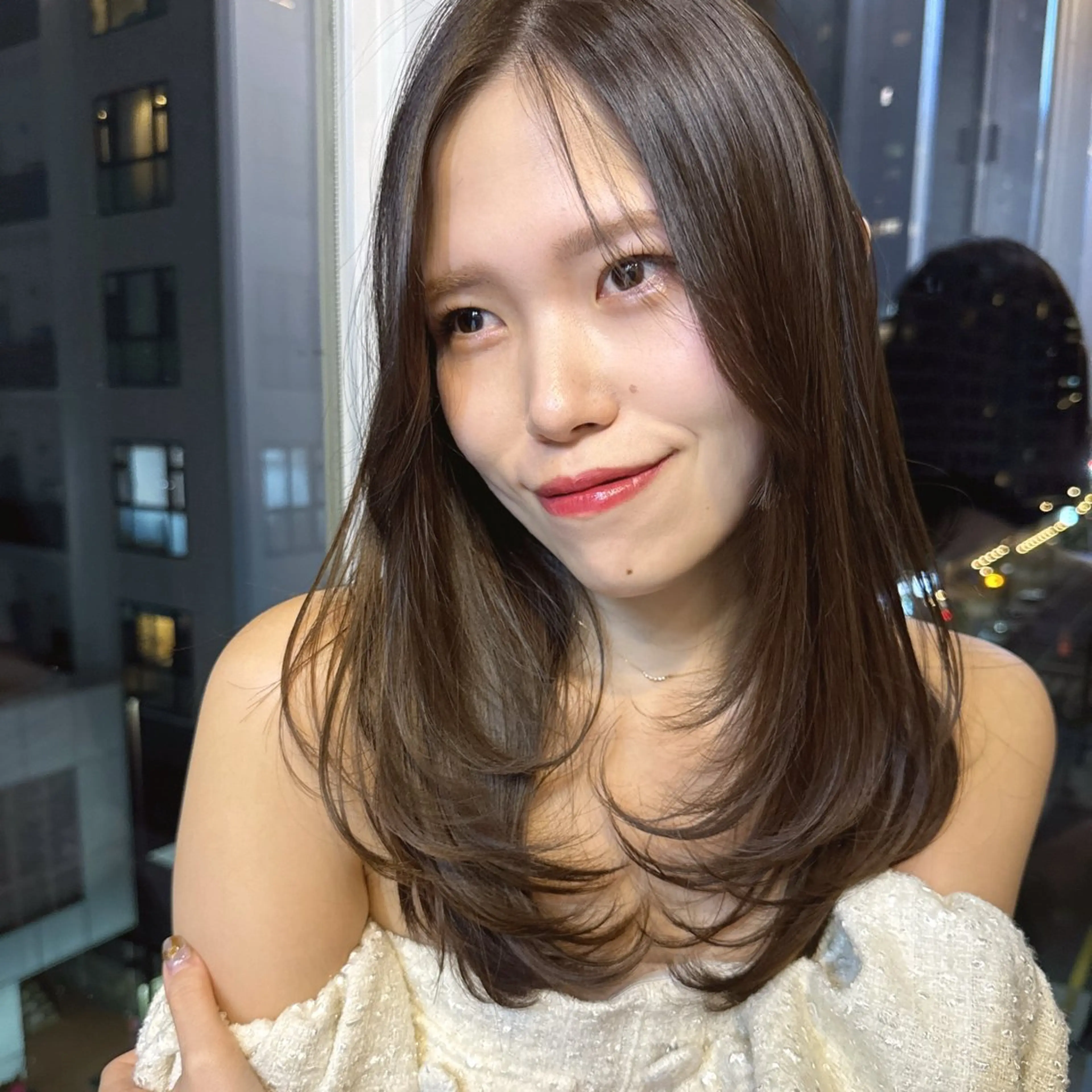 セミロング カット ヘアカラー 艶髪🇰🇷髪質改善 🎀ikuno🎀のヘアスタイル