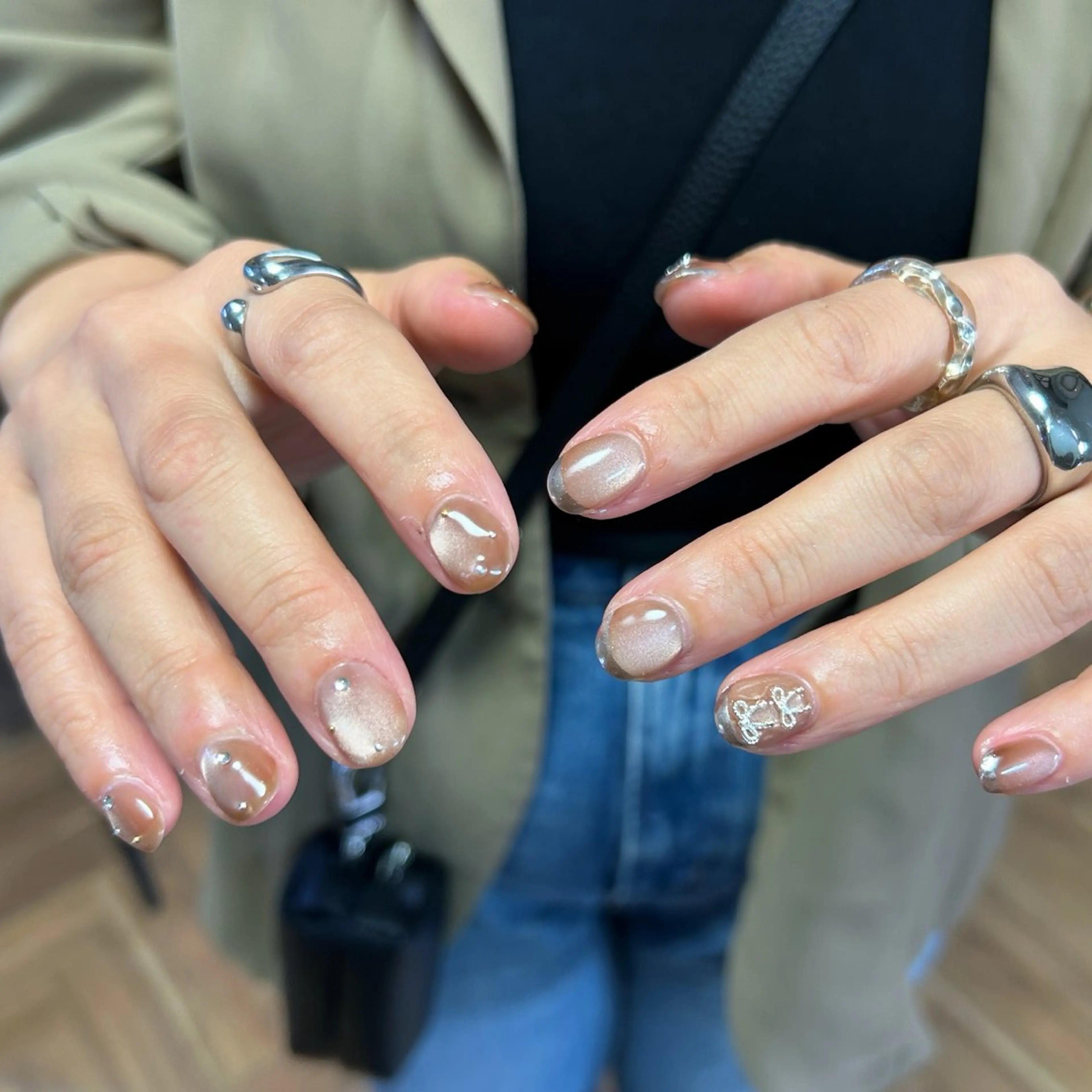 ネイル リボン ハンドネイル Lofinails ちひろのネイルデザイン
