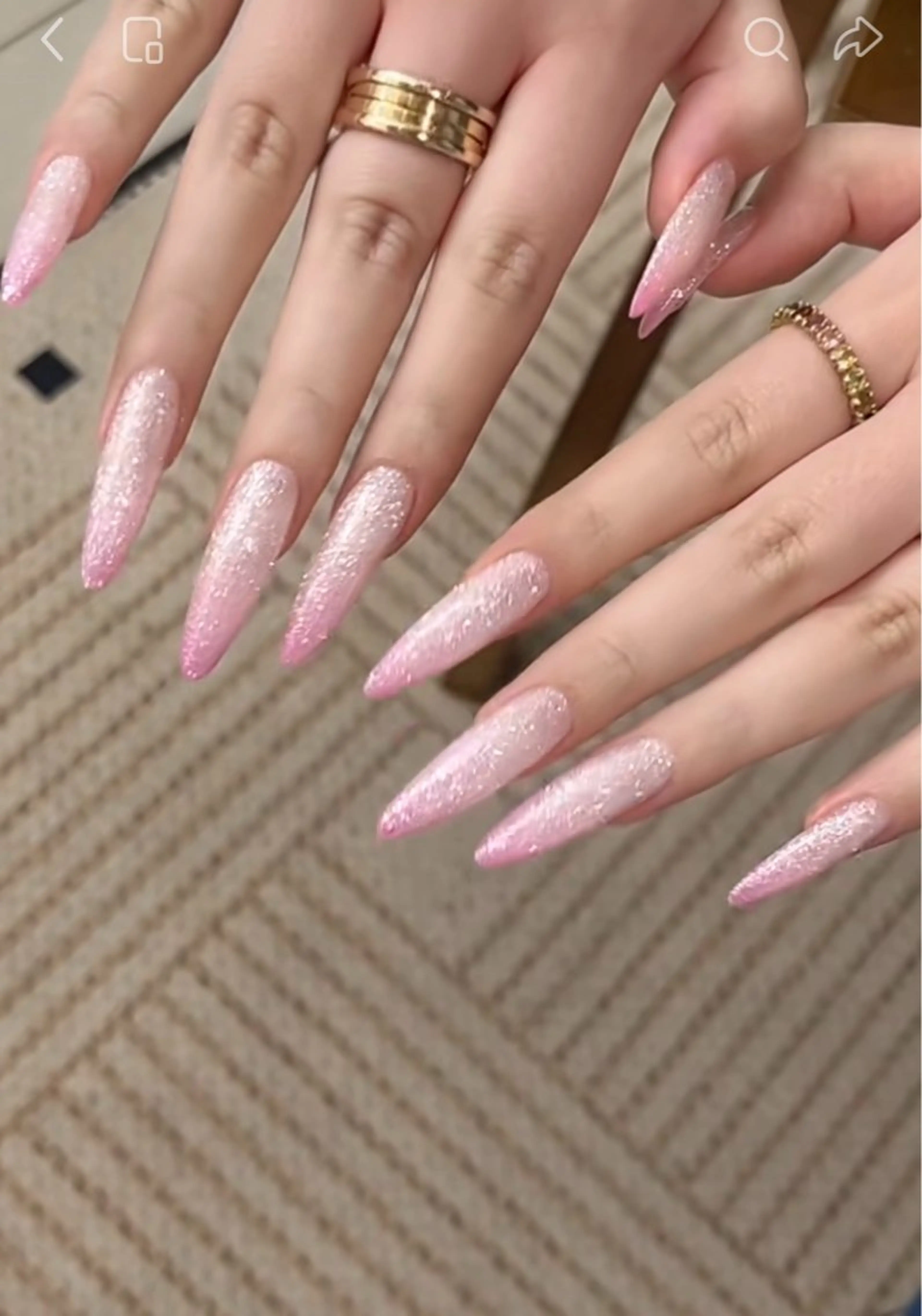 ネイル フレンチネイル キラキラネイル 韓国ネイル シンプルネイル ワンホンネイル ハンドネイル MEI Nailのネイルデザイン