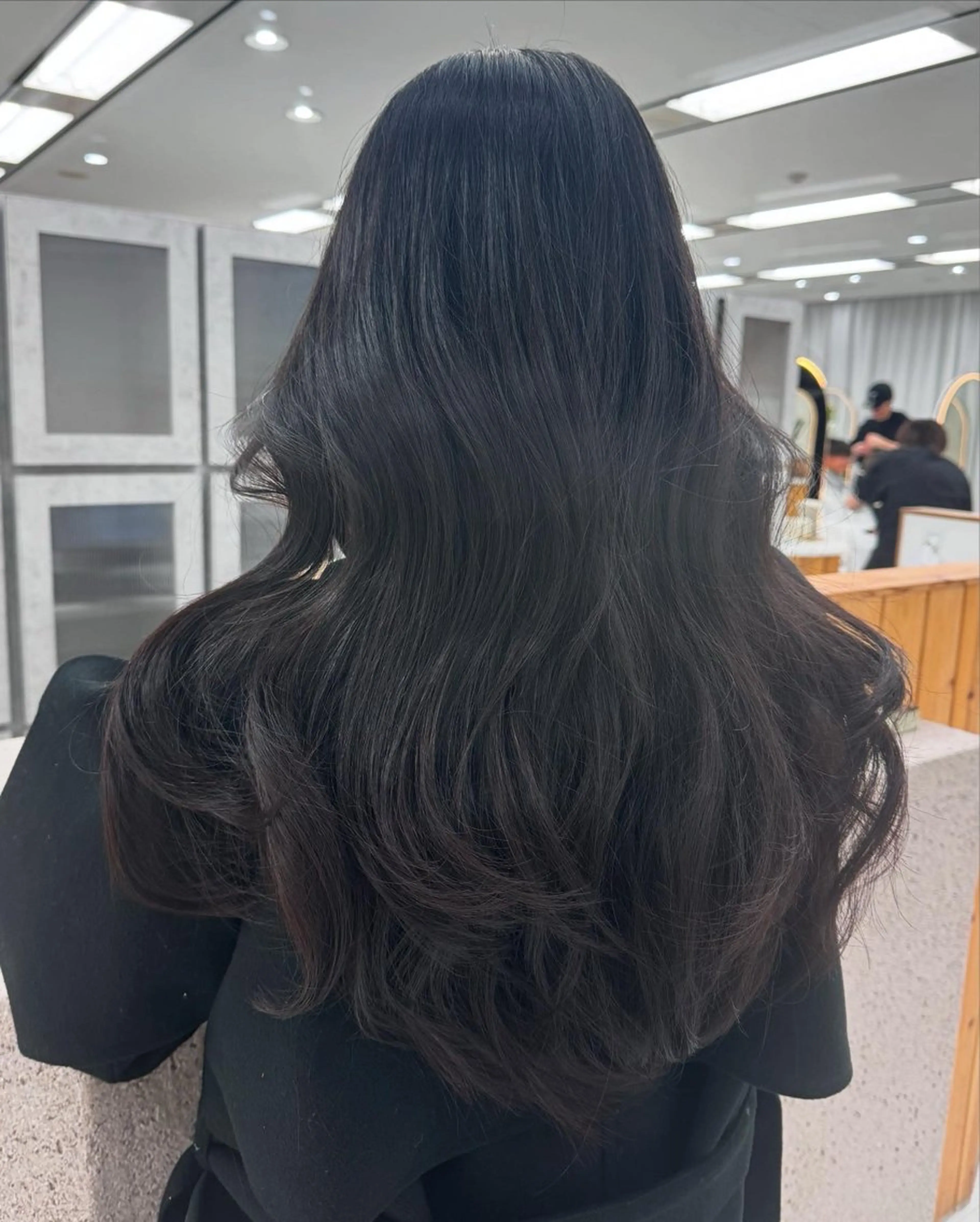 ロング 韓国風カラー ボブ くびれヘア 顔まわりレイヤー 顔周りカット カット 韓国ヘア特化🇰🇷 心斎橋【ユリカ】のヘアスタイル