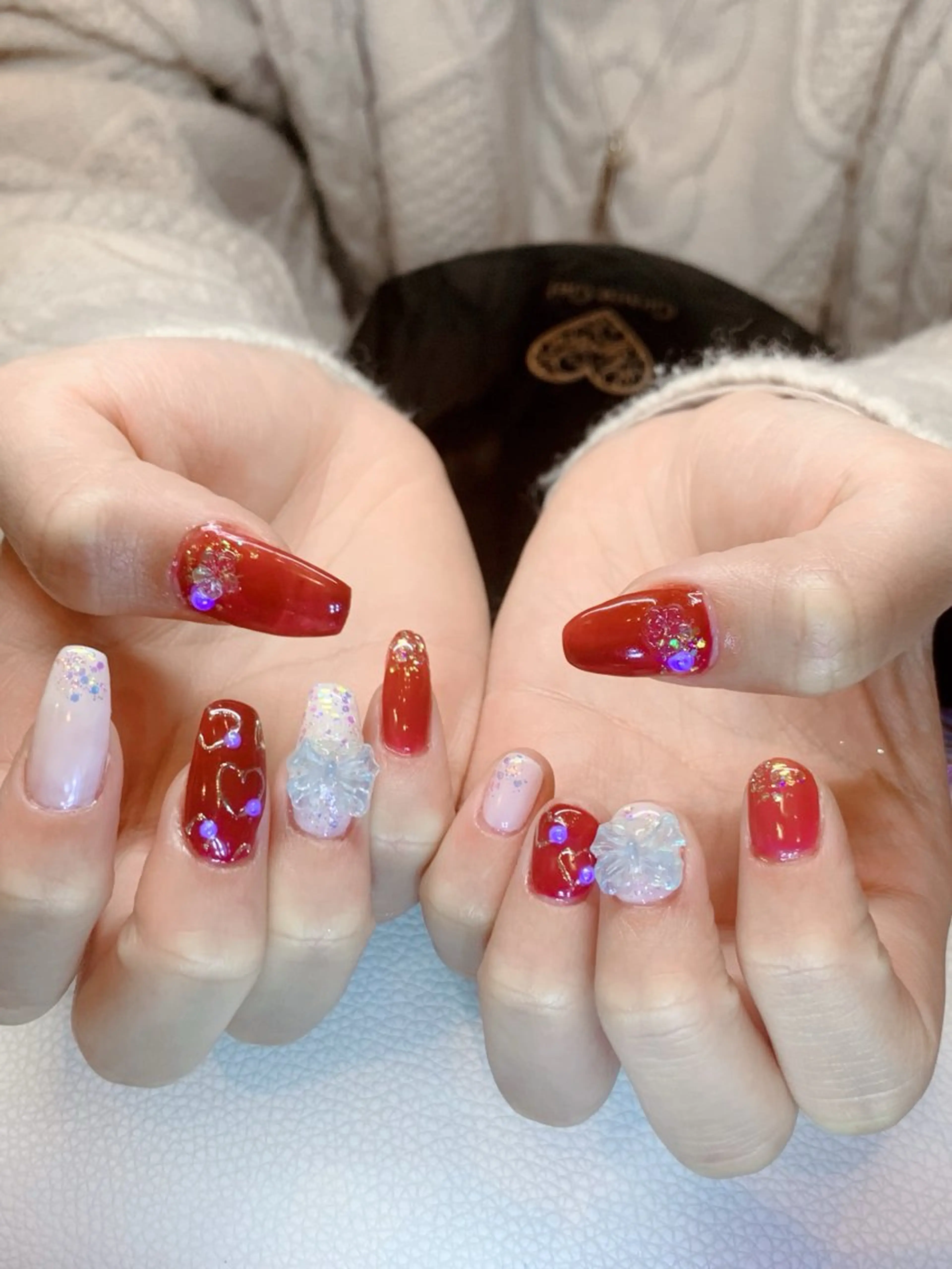 ネイル ブルー リボン NAIL__ KOKOのネイルデザイン