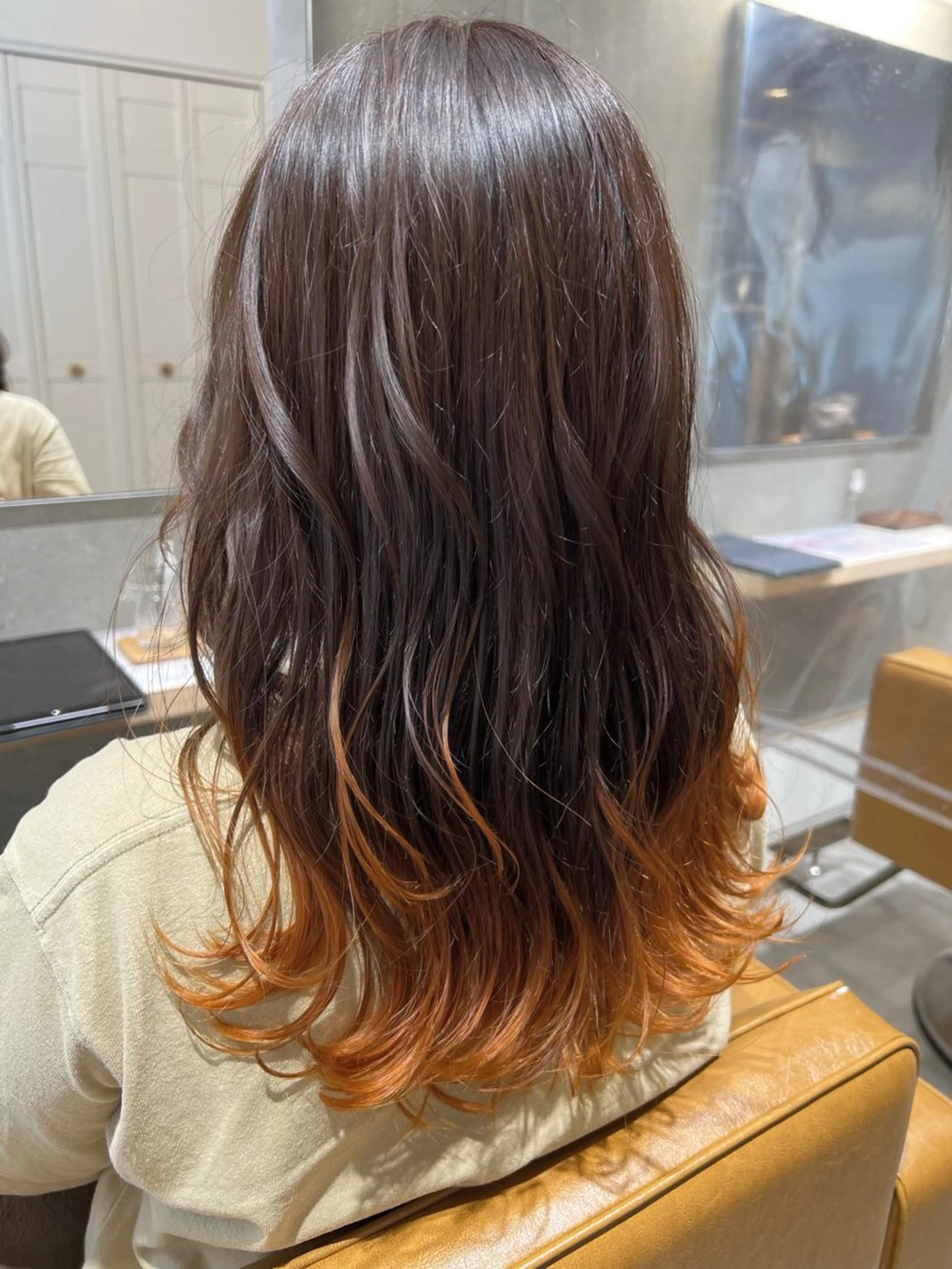 セミロング カラー グラデーションカラー 縮毛矯正×艶カラー /中村勇太のヘアスタイル